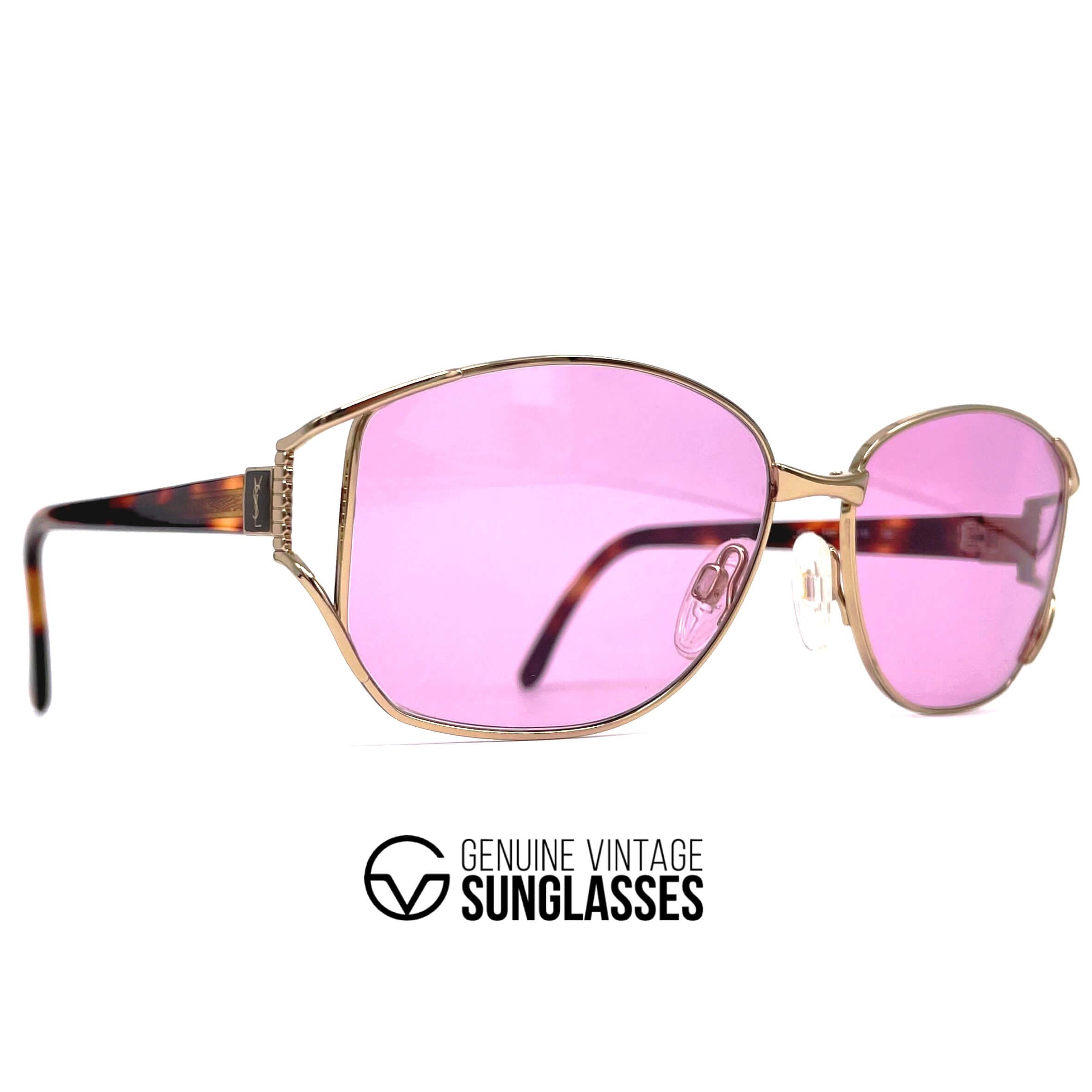 Vintage YVES SAINT LAURENT 4028 gold sunglasses