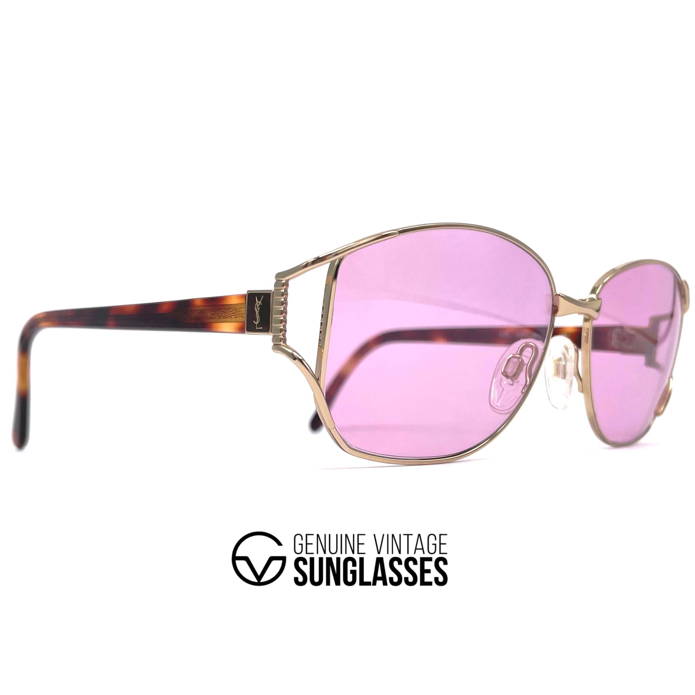 Vintage YVES SAINT LAURENT 4028 gold sunglasses