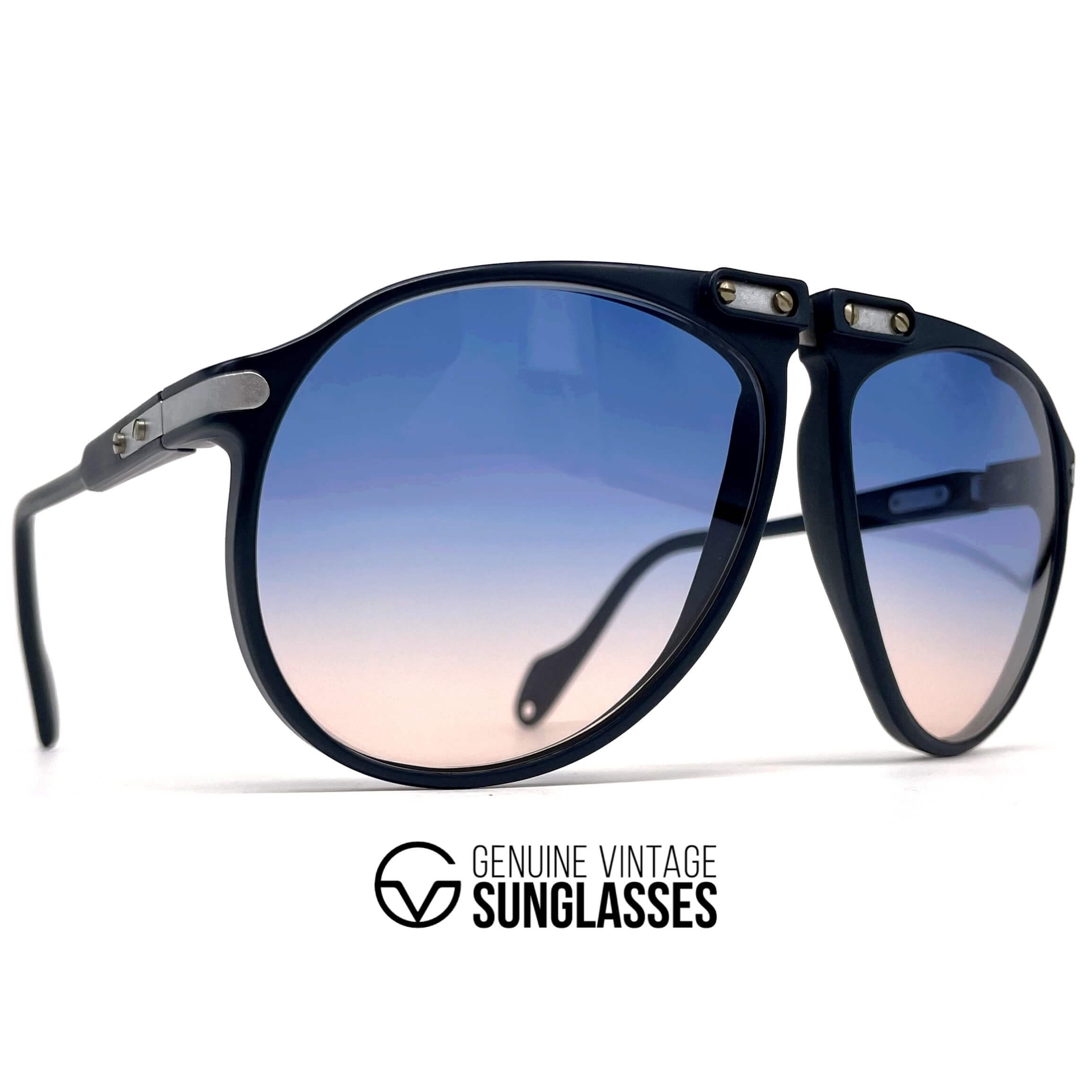 Vintage UVEX "Sportstyle 74" blue aviator sports sunglasses