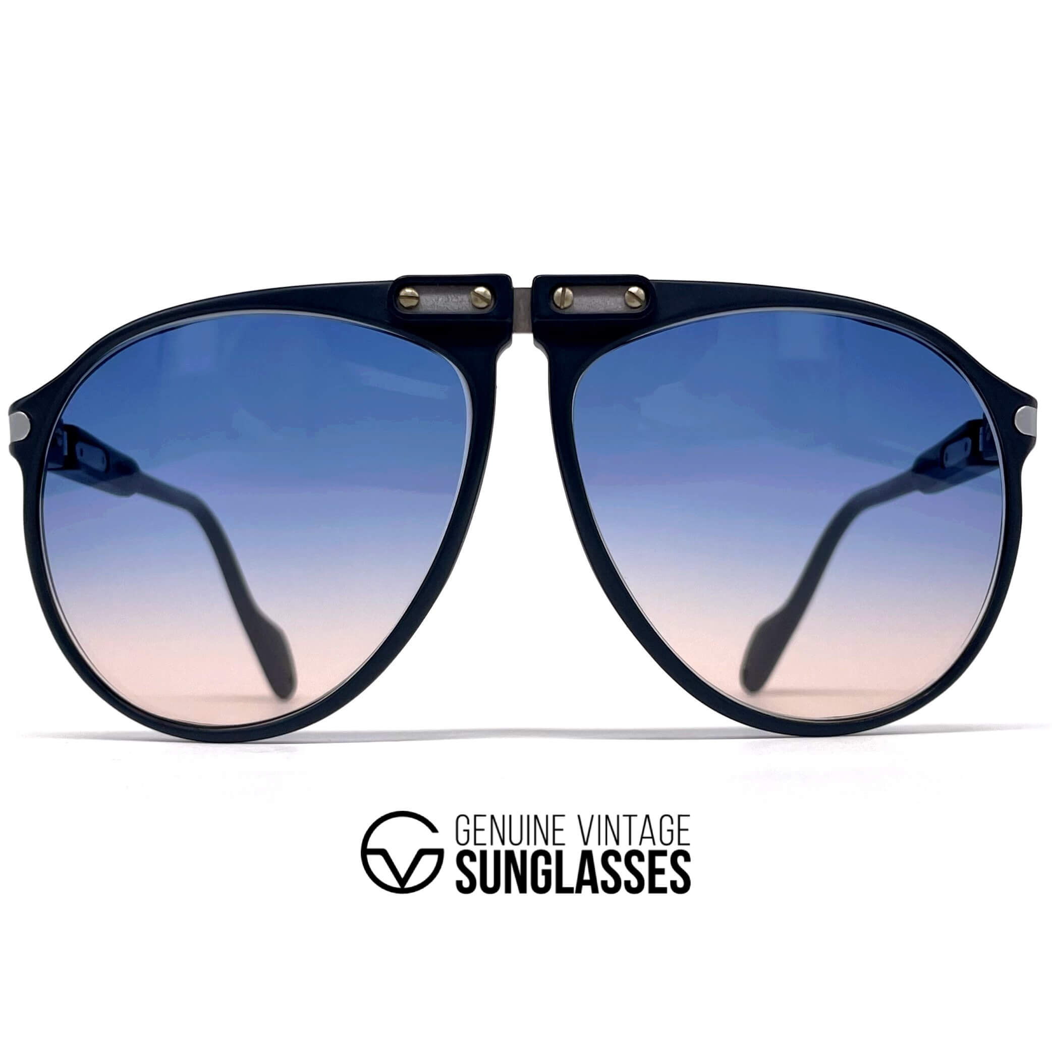 Vintage UVEX "Sportstyle 74" blue aviator sports sunglasses