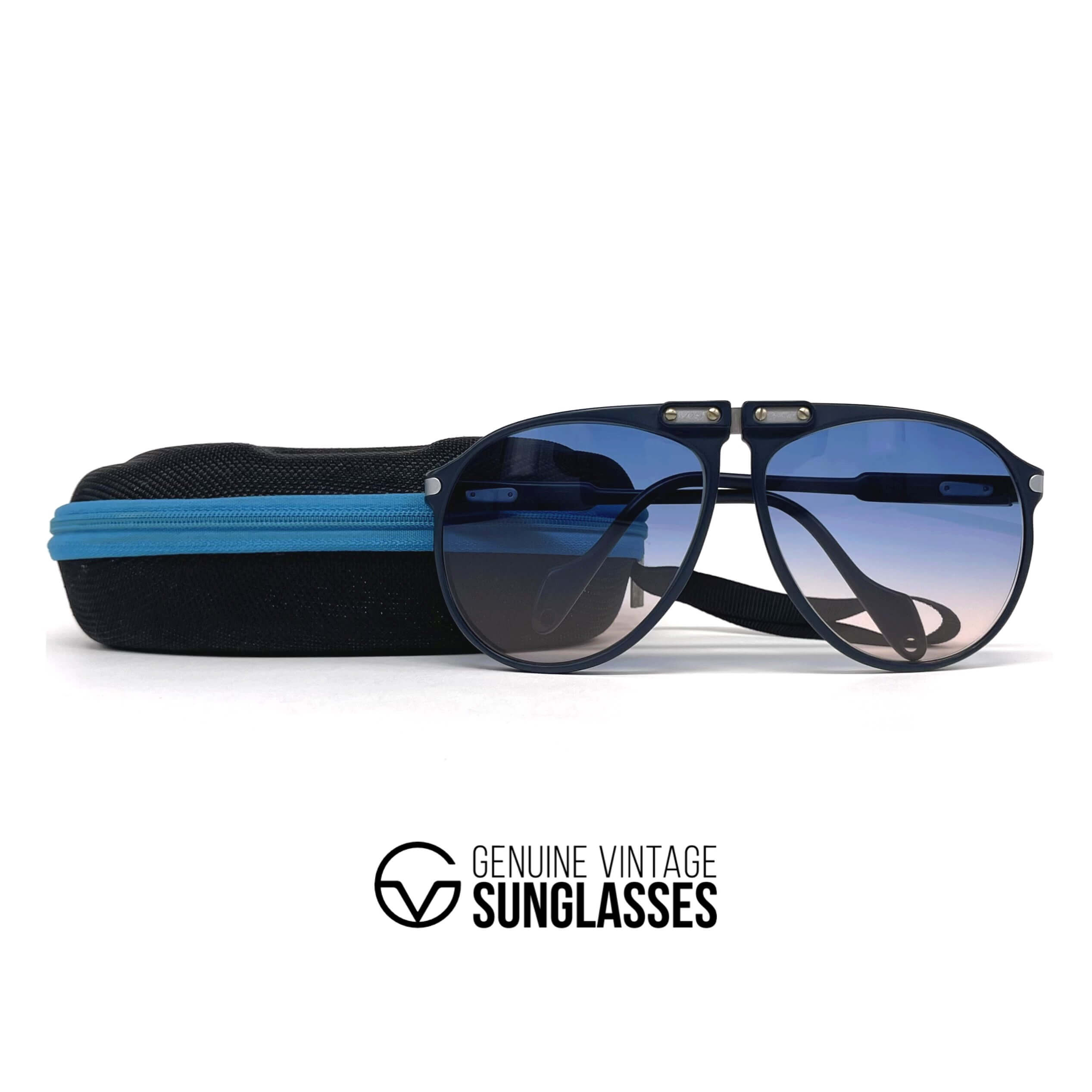 Vintage UVEX "Sportstyle 74" blue aviator sports sunglasses