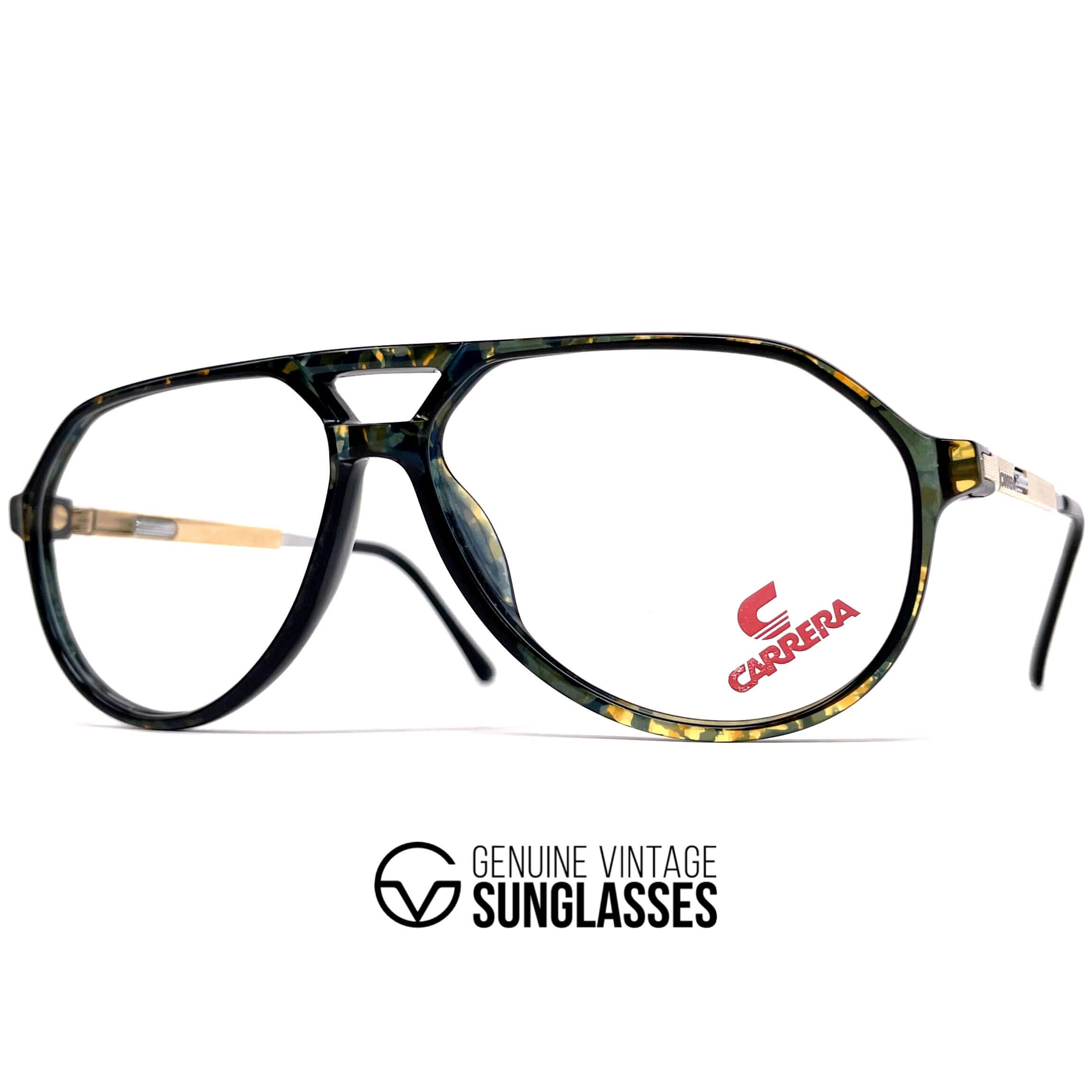 Vintage CARRERA 5389 VARIO marbled aviator glasses frames
