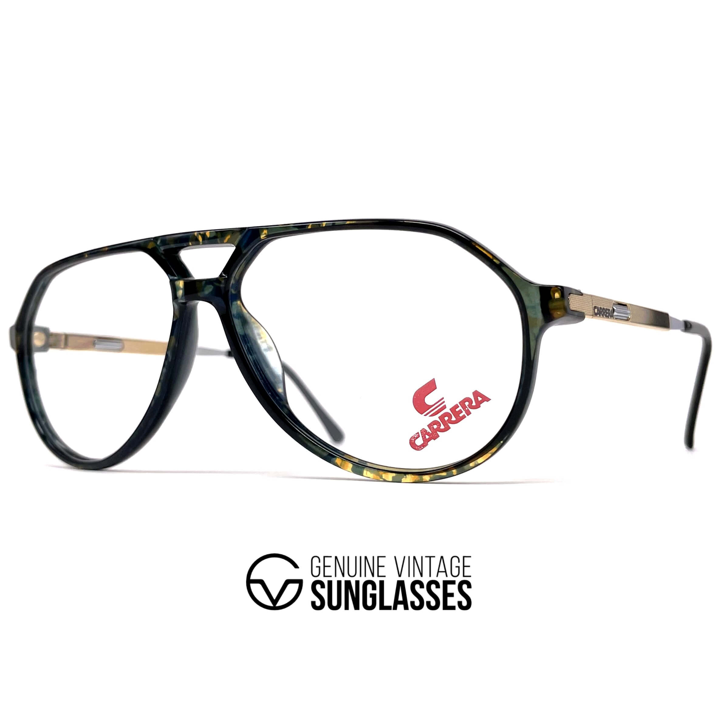 Vintage CARRERA 5389 VARIO marbled aviator glasses frames