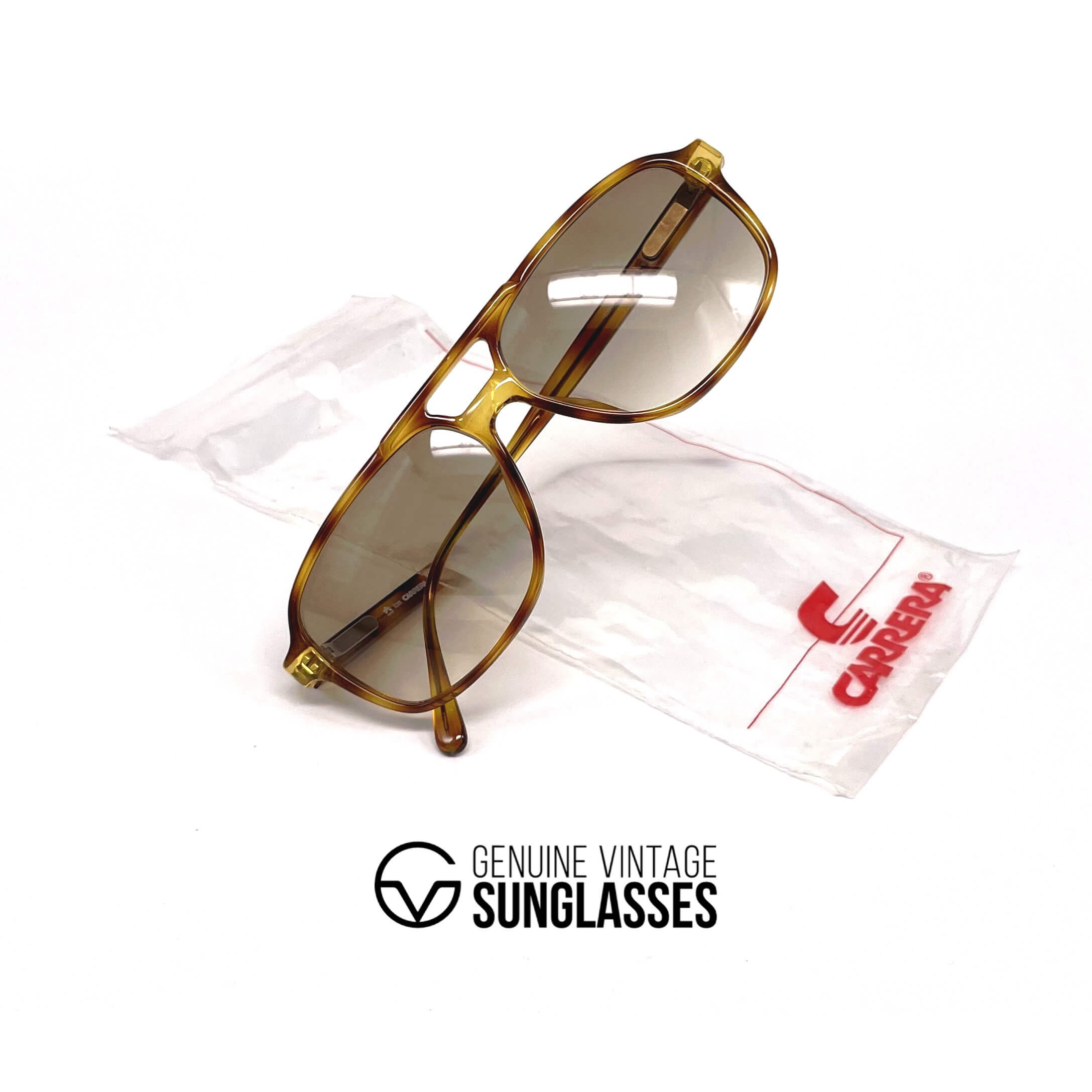 Vintage CARRERA 5394 tortoise shell aviator designer sunglasses