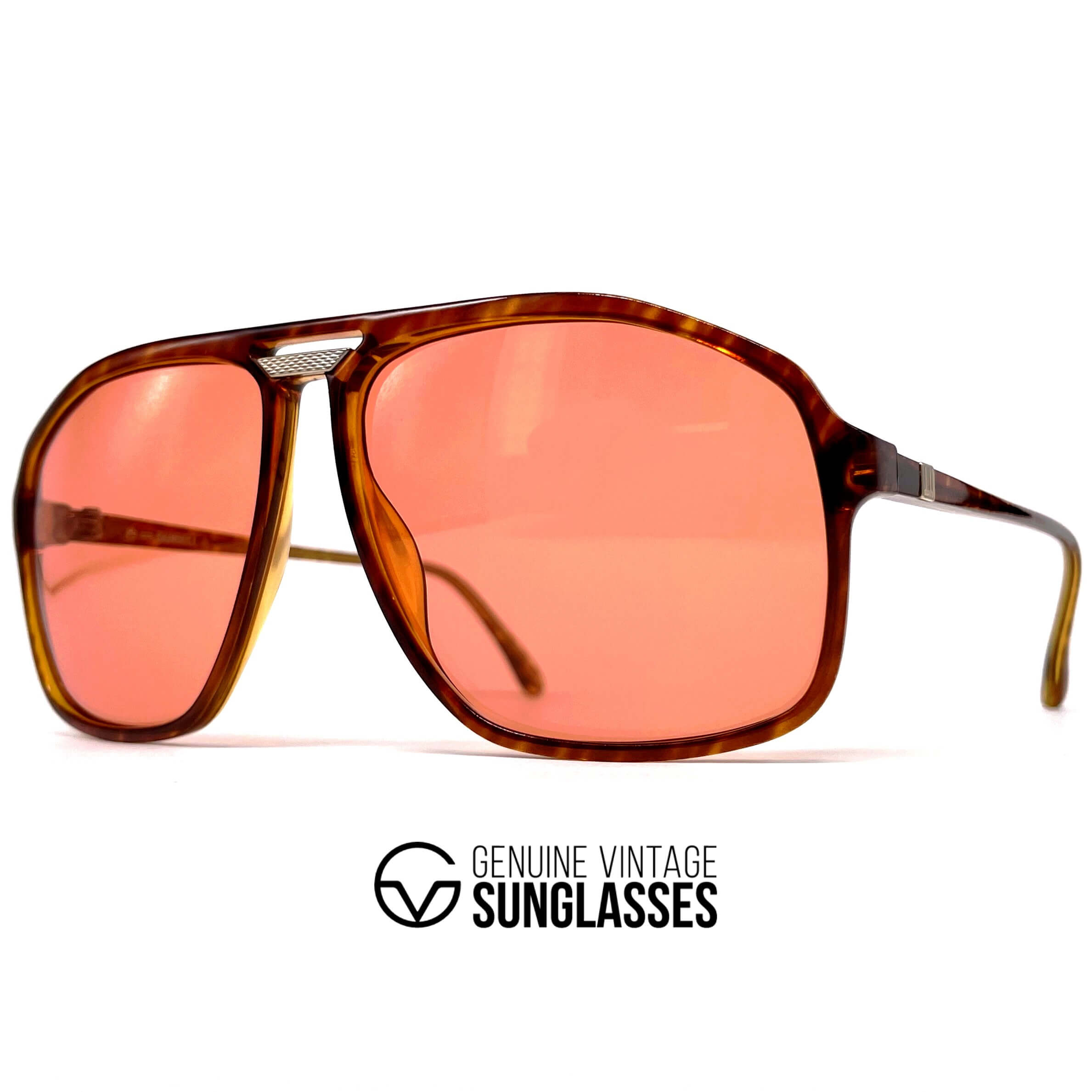 Vintage DUNHILL 6097 tortoise orange luxury sunglasses