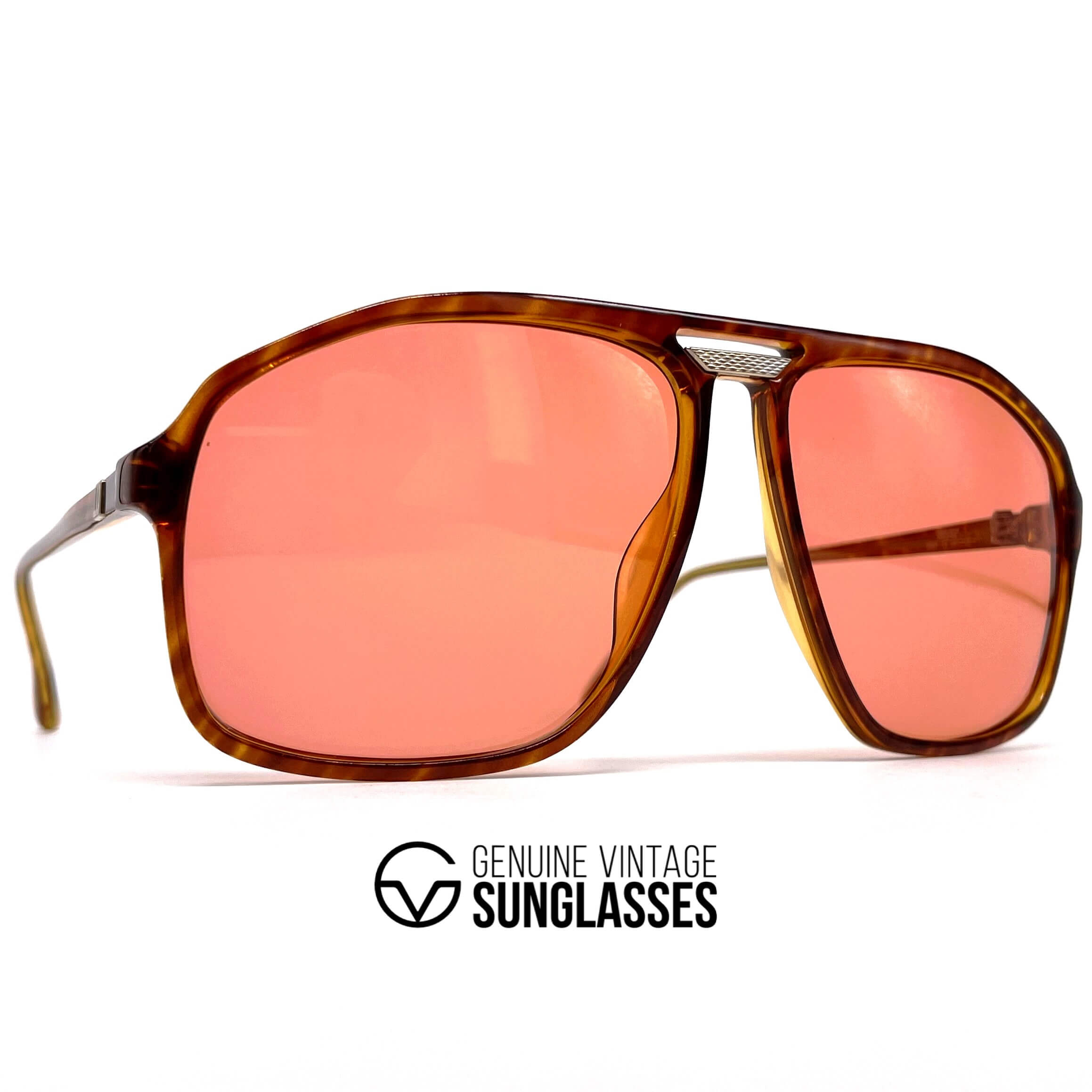 Vintage DUNHILL 6097 tortoise orange luxury sunglasses