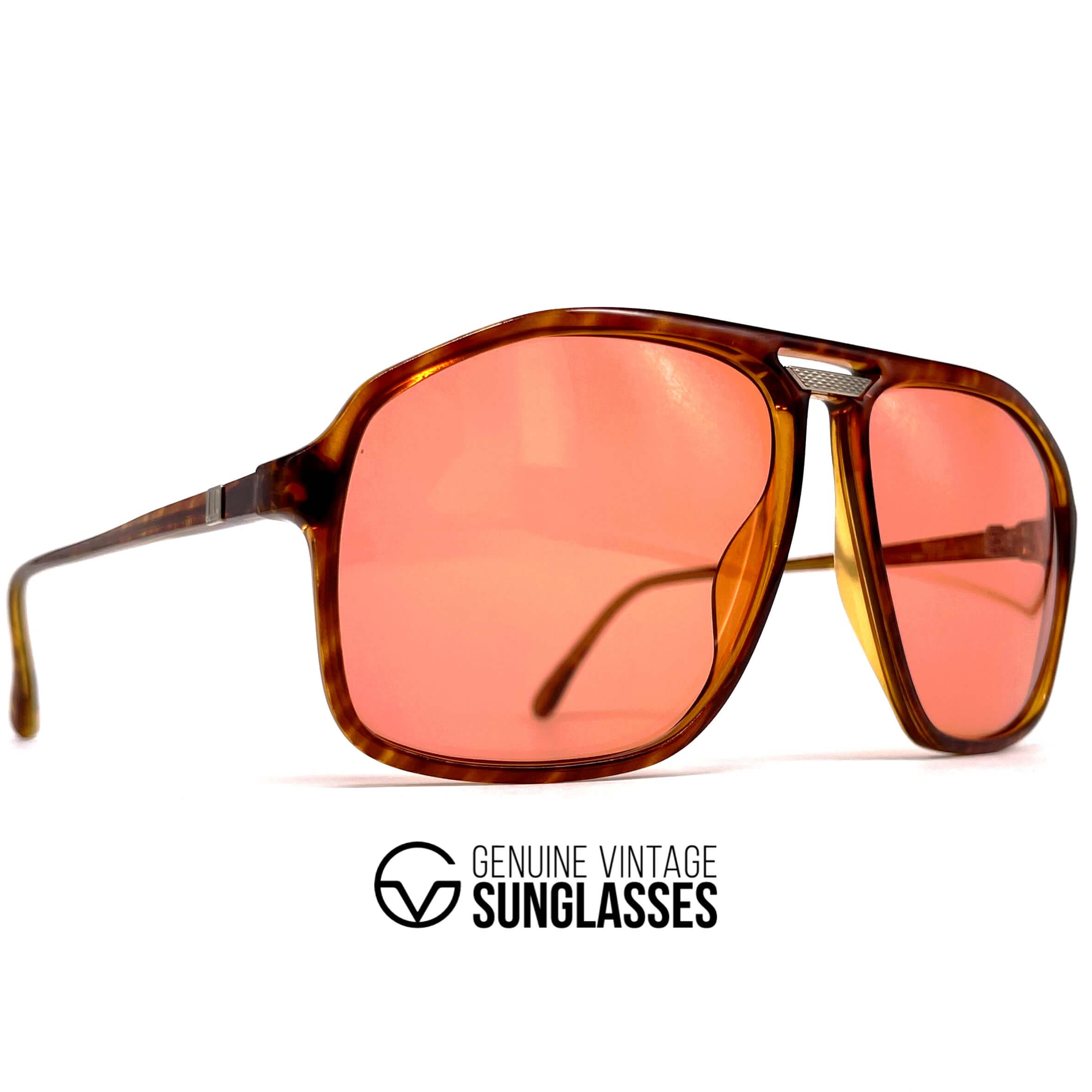 Vintage DUNHILL 6097 tortoise orange luxury sunglasses