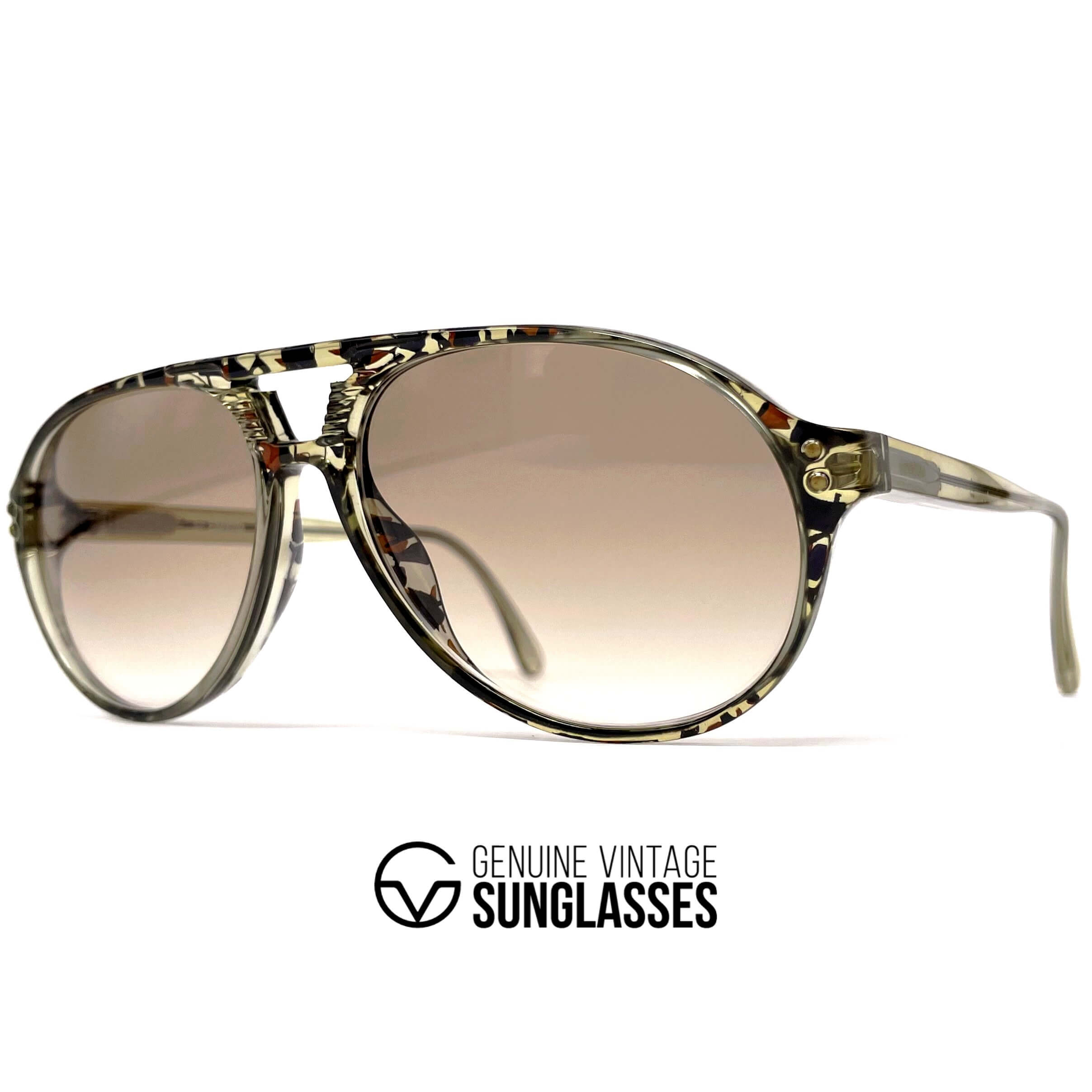 Vintage CARRERA 5747 marbled aviator designer sunglasses
