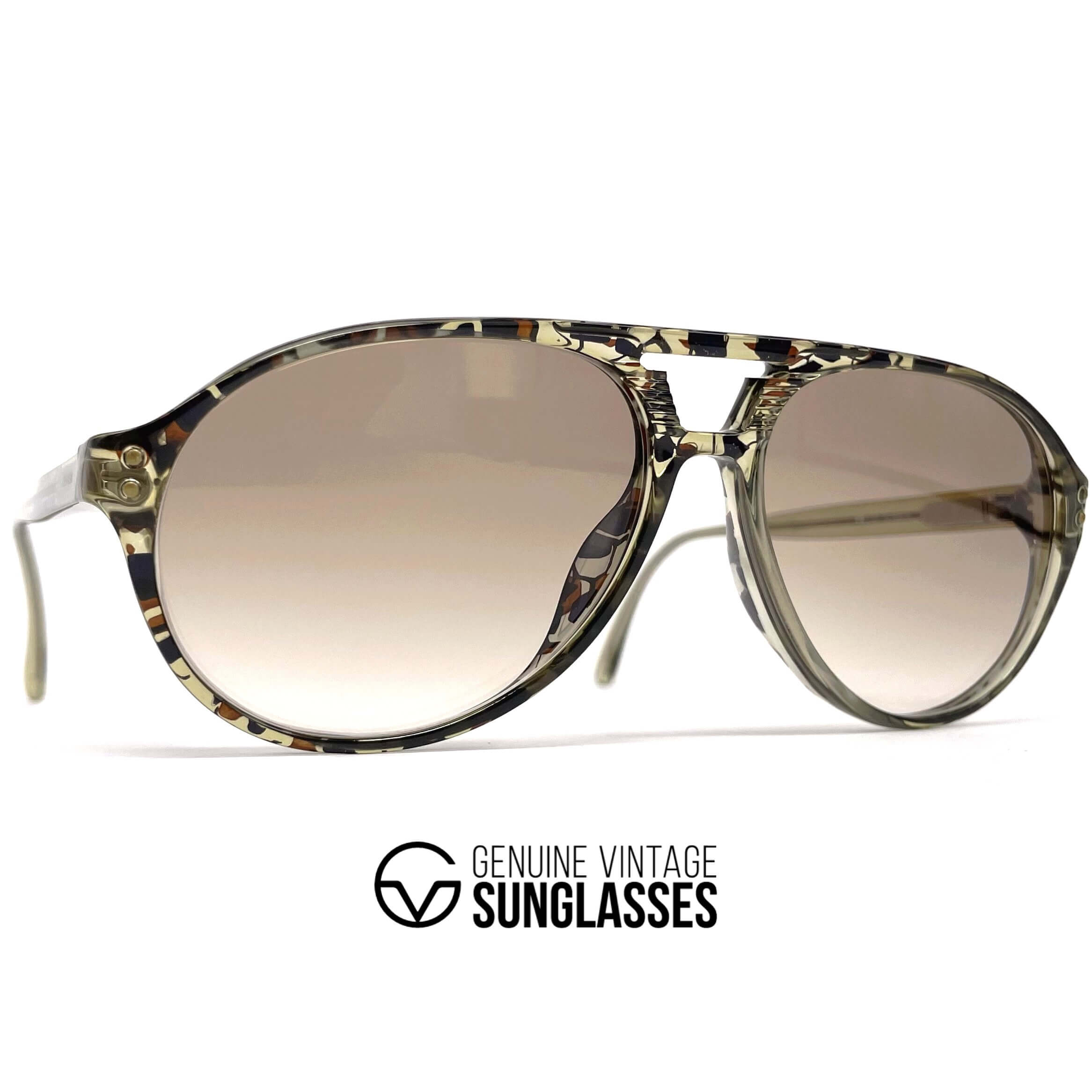 Vintage CARRERA 5747 marbled aviator designer sunglasses