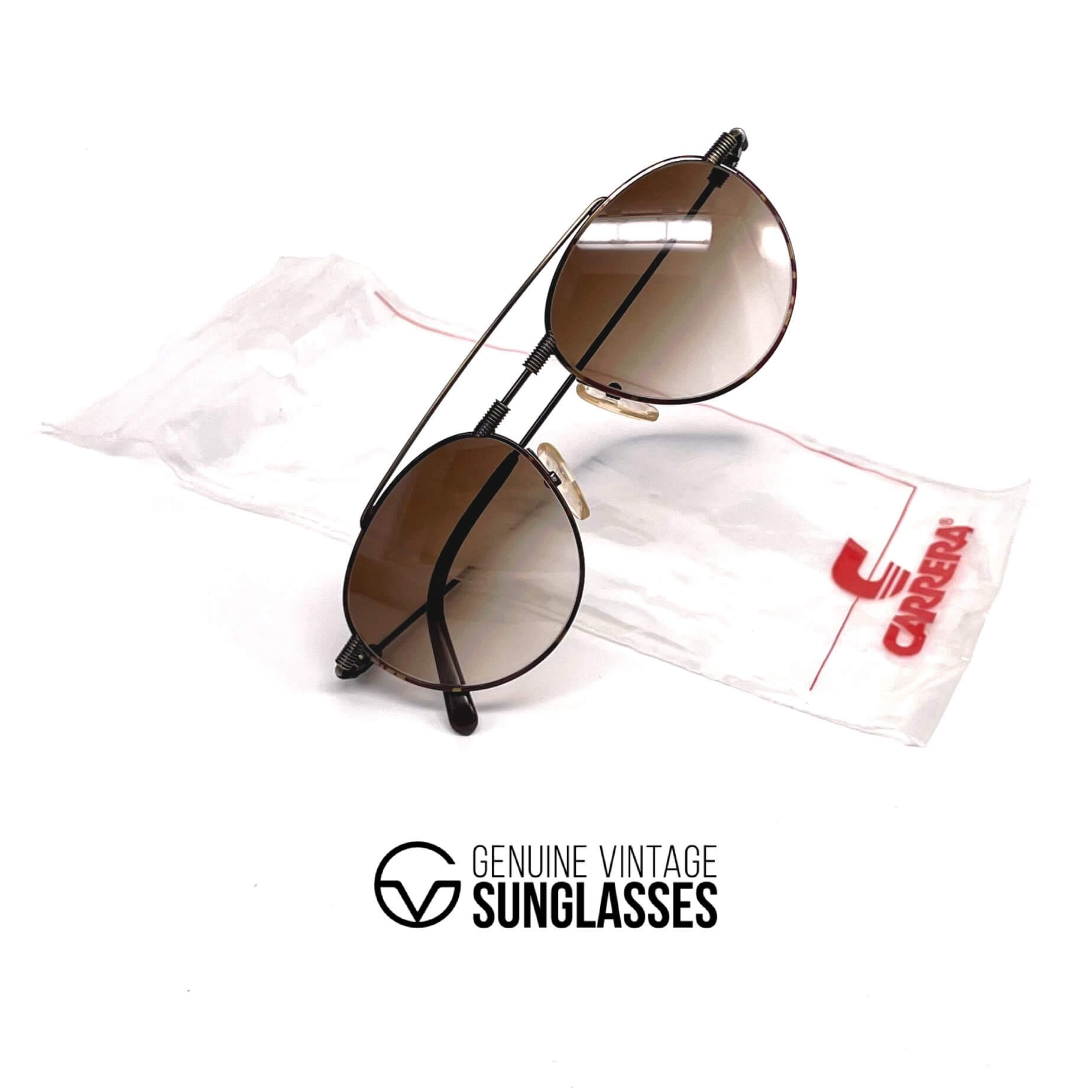 Vintage CARRERA 5756 rare havana aviatior sunglasses