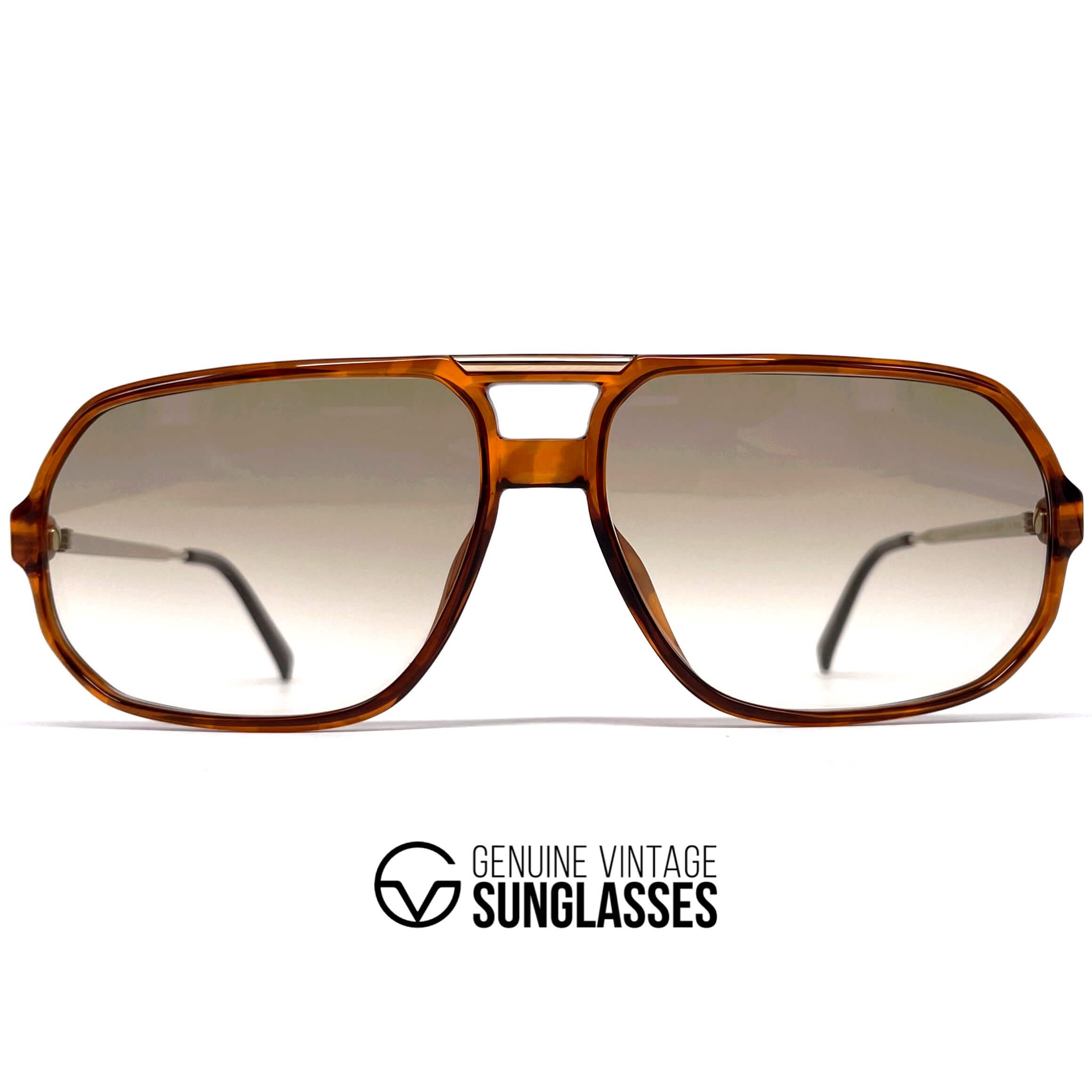 Vintage CARRERA 5311 brown designer aviator large sunglasses