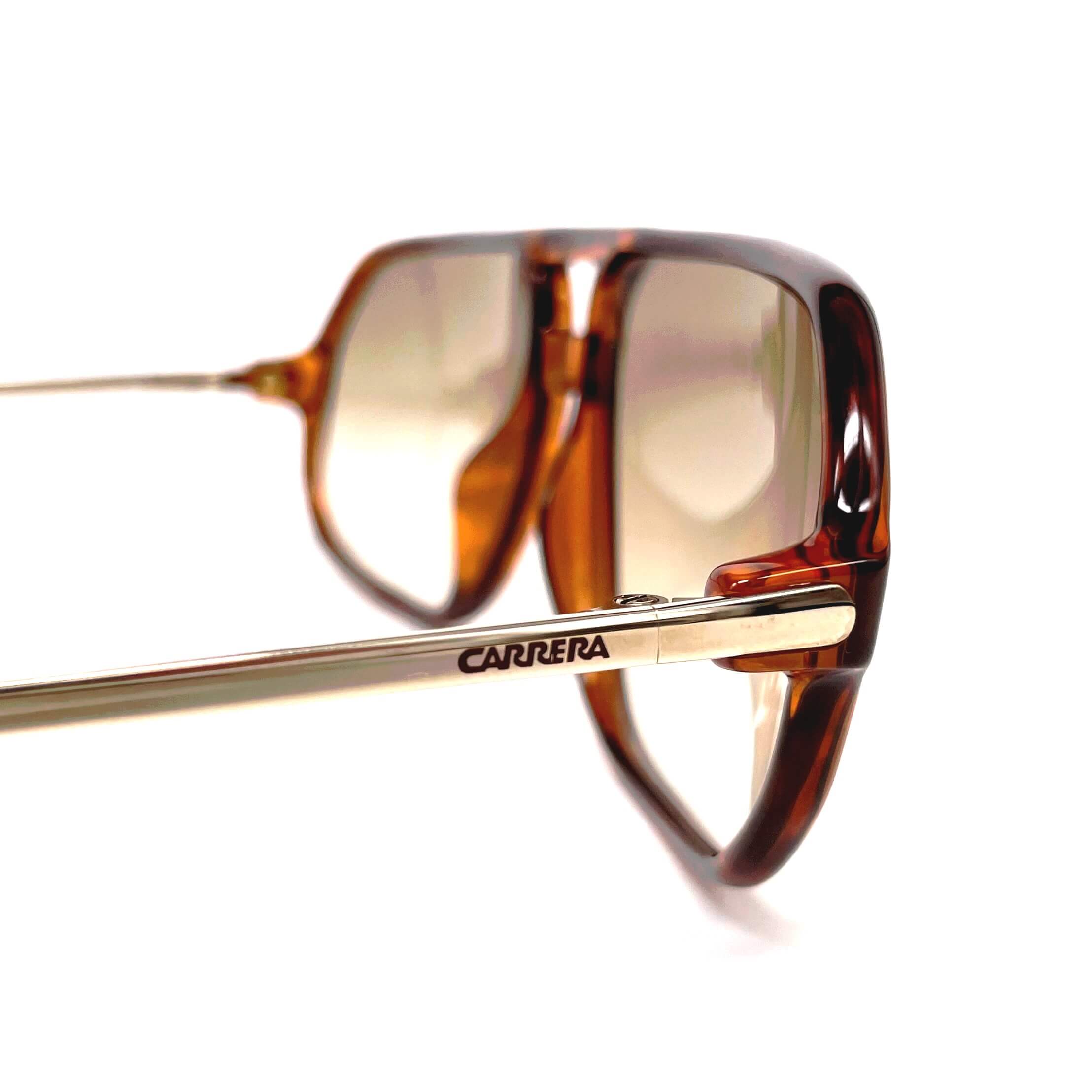 Vintage CARRERA 5311 brown designer aviator large sunglasses