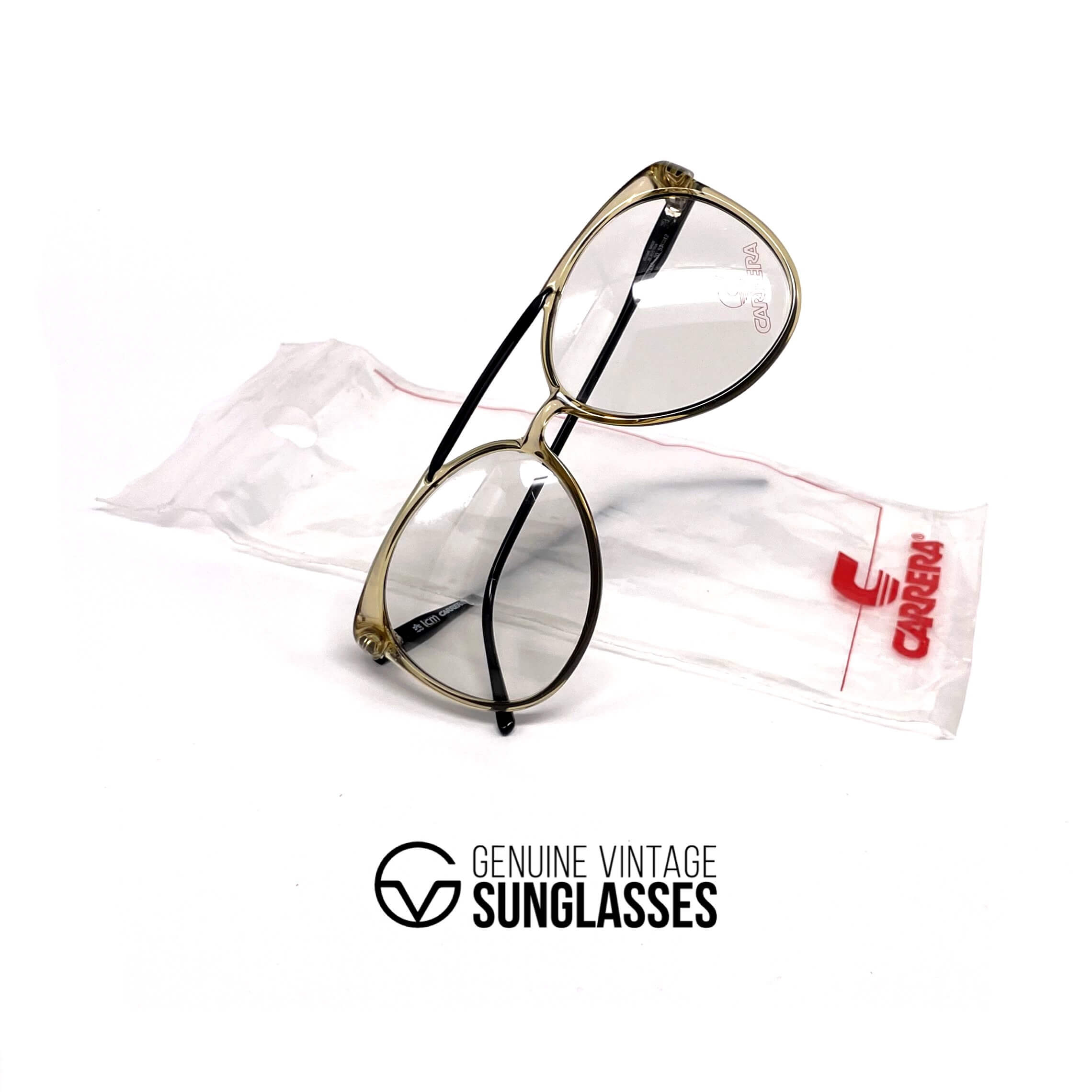 Vintage CARRERA 5332 black crystal designer glasses frames