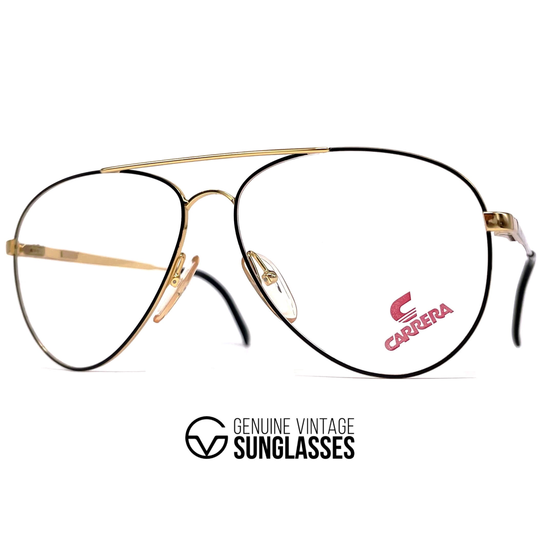 Vintage CARRERA 5748 rare gold aviator glasses frames