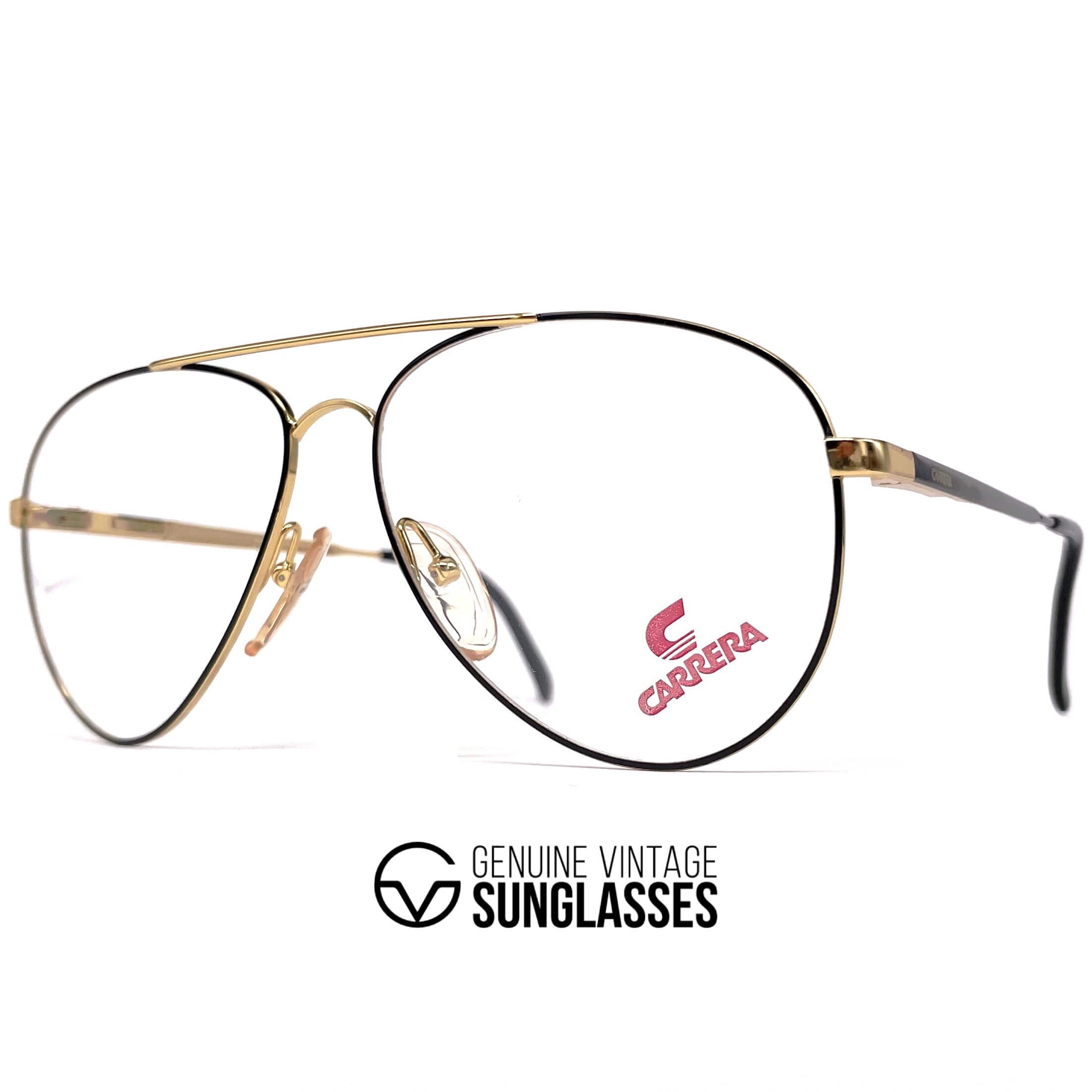 Vintage CARRERA 5748 rare gold aviator glasses frames