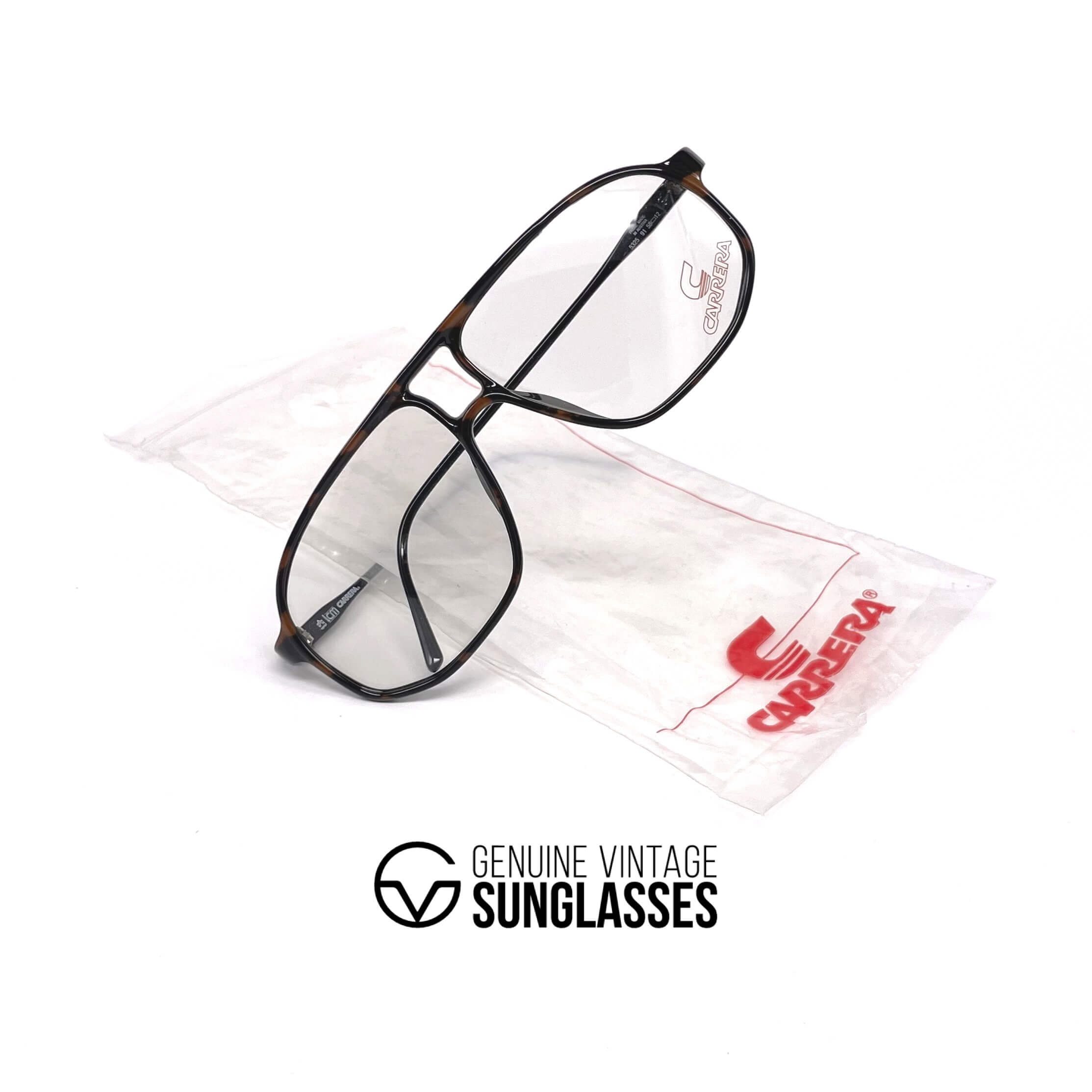 Vintage CARRERA 5325 havana aviator designer glasses frames