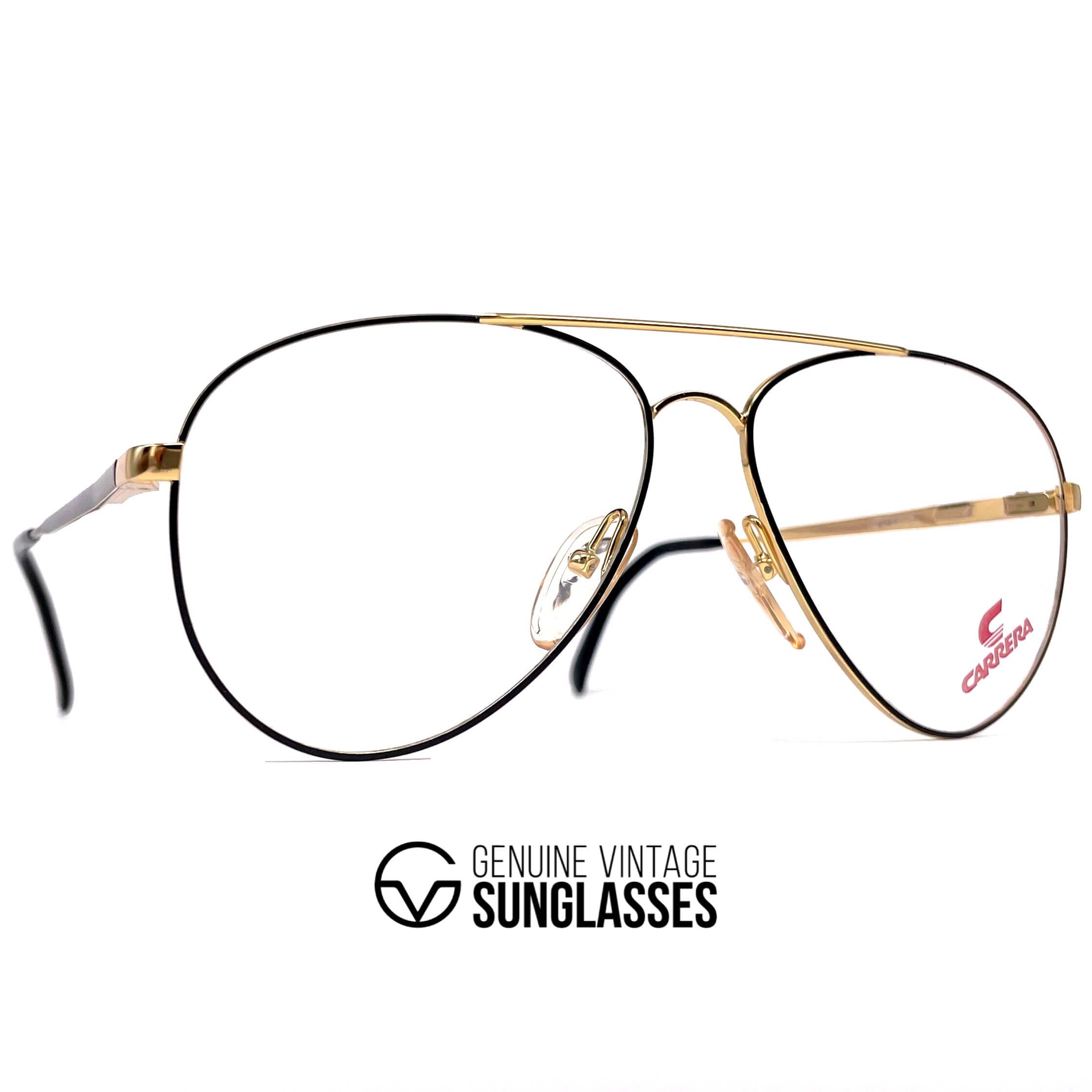 Vintage CARRERA 5748 rare gold aviator glasses frames