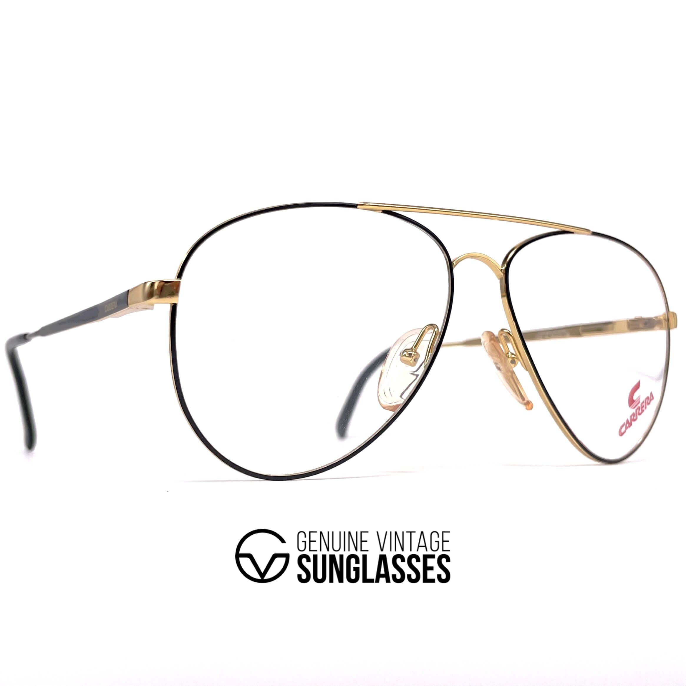 Vintage CARRERA 5748 rare gold aviator glasses frames
