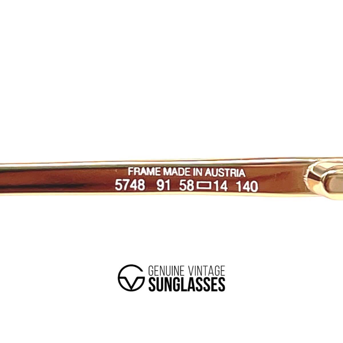 Vintage CARRERA 5748 rare gold aviator glasses frames