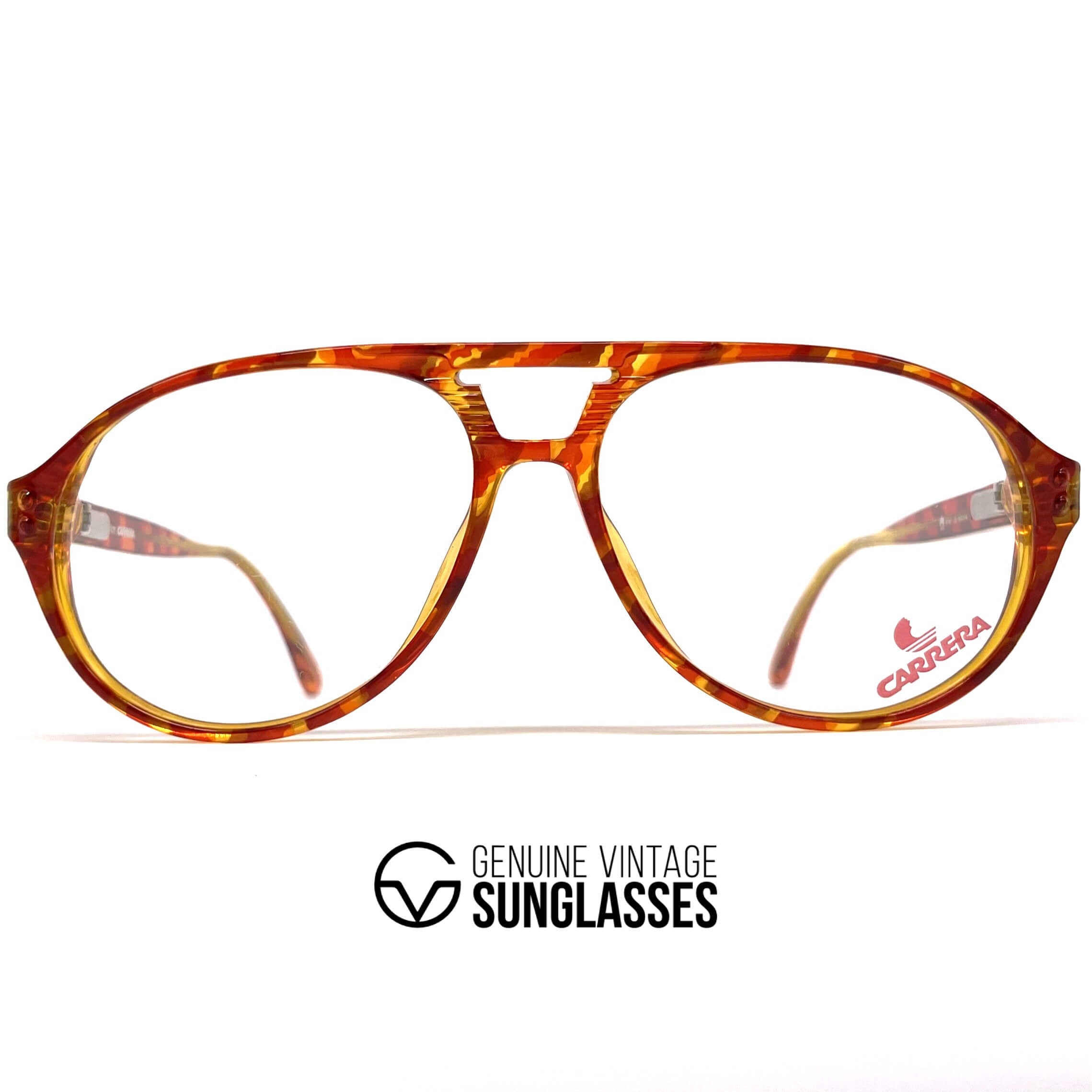 Vintage CARRERA 5747 tortoise shell aviator designer glasses frames