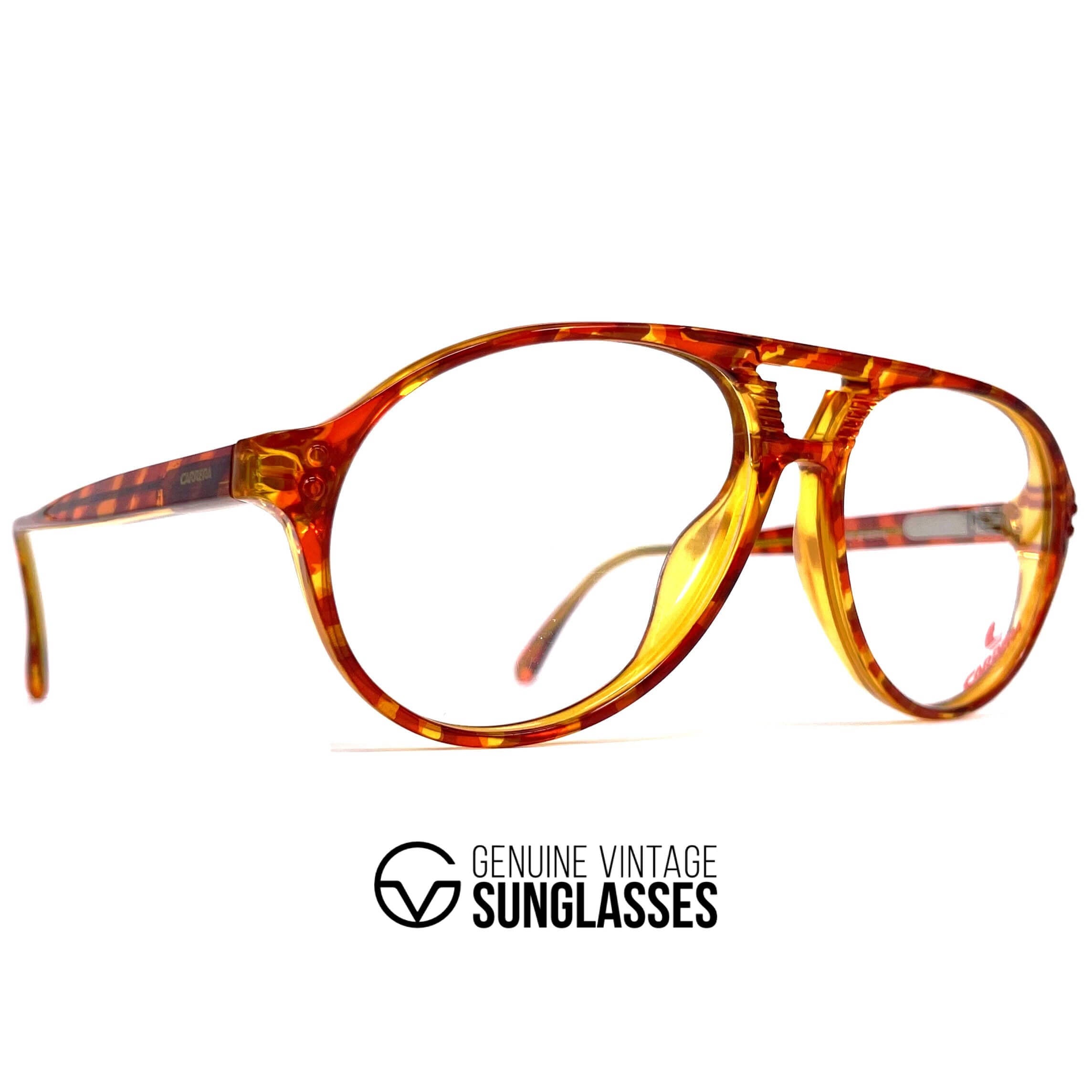 Vintage CARRERA 5747 tortoise shell aviator designer glasses frames
