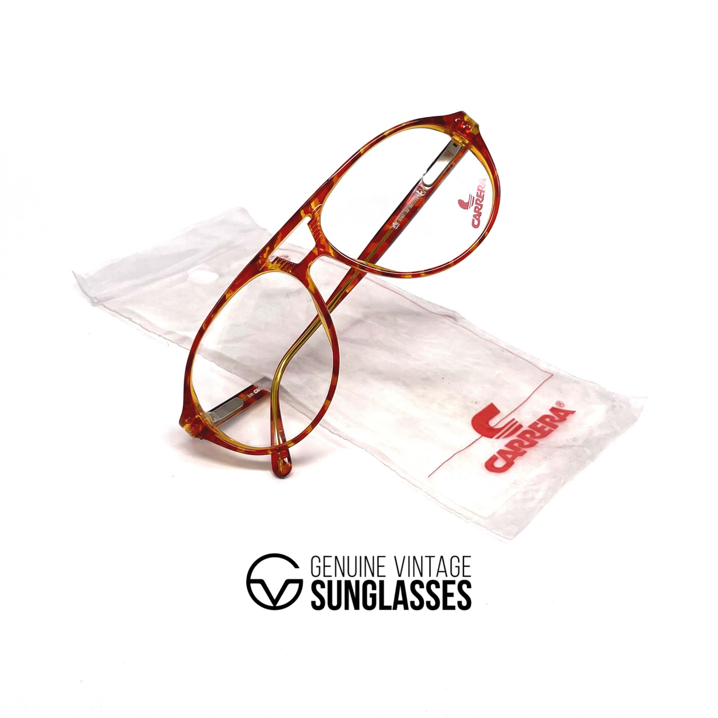 Vintage CARRERA 5747 tortoise shell aviator designer glasses frames