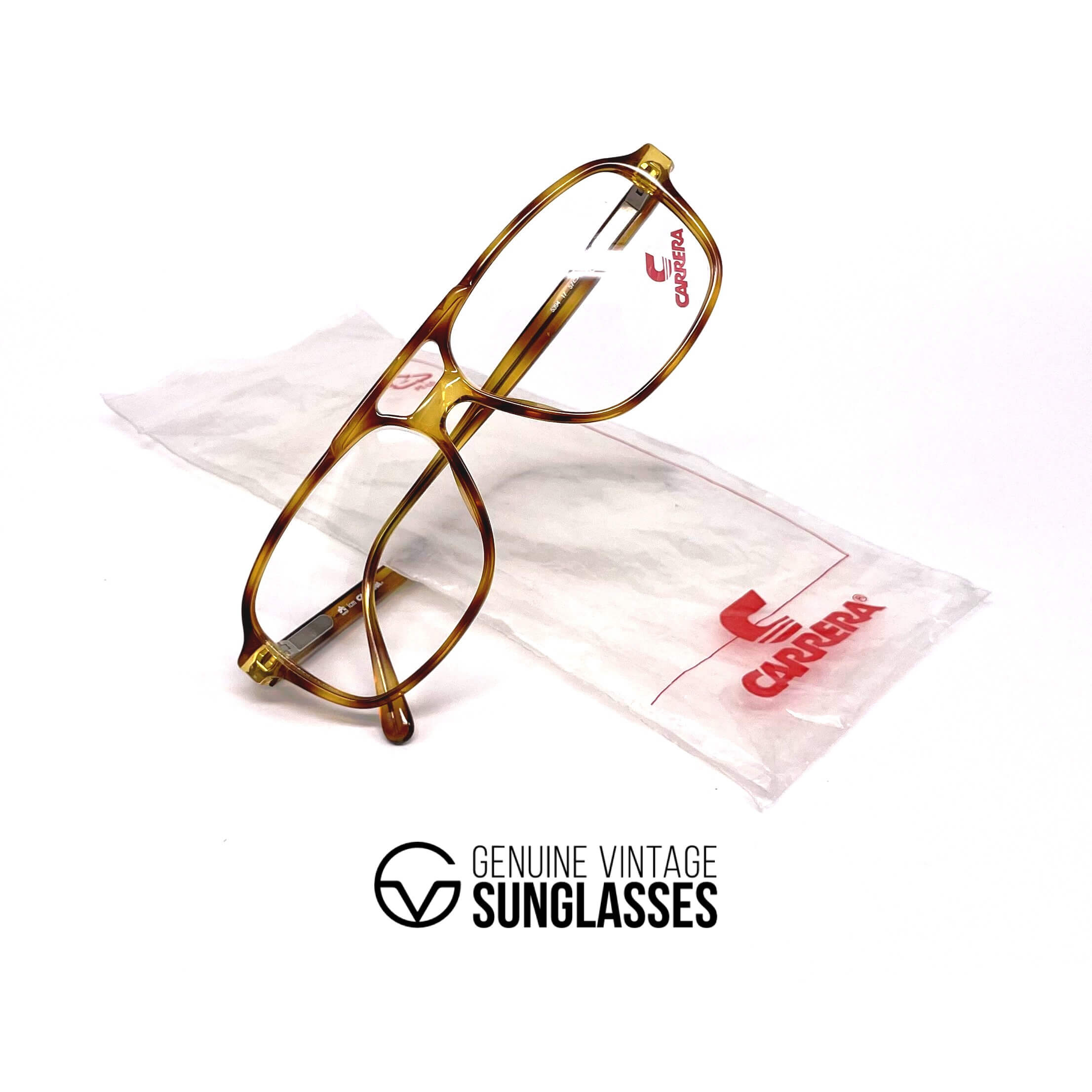 Vintage CARRERA 5394 tortoise shell aviator designer glasses frames