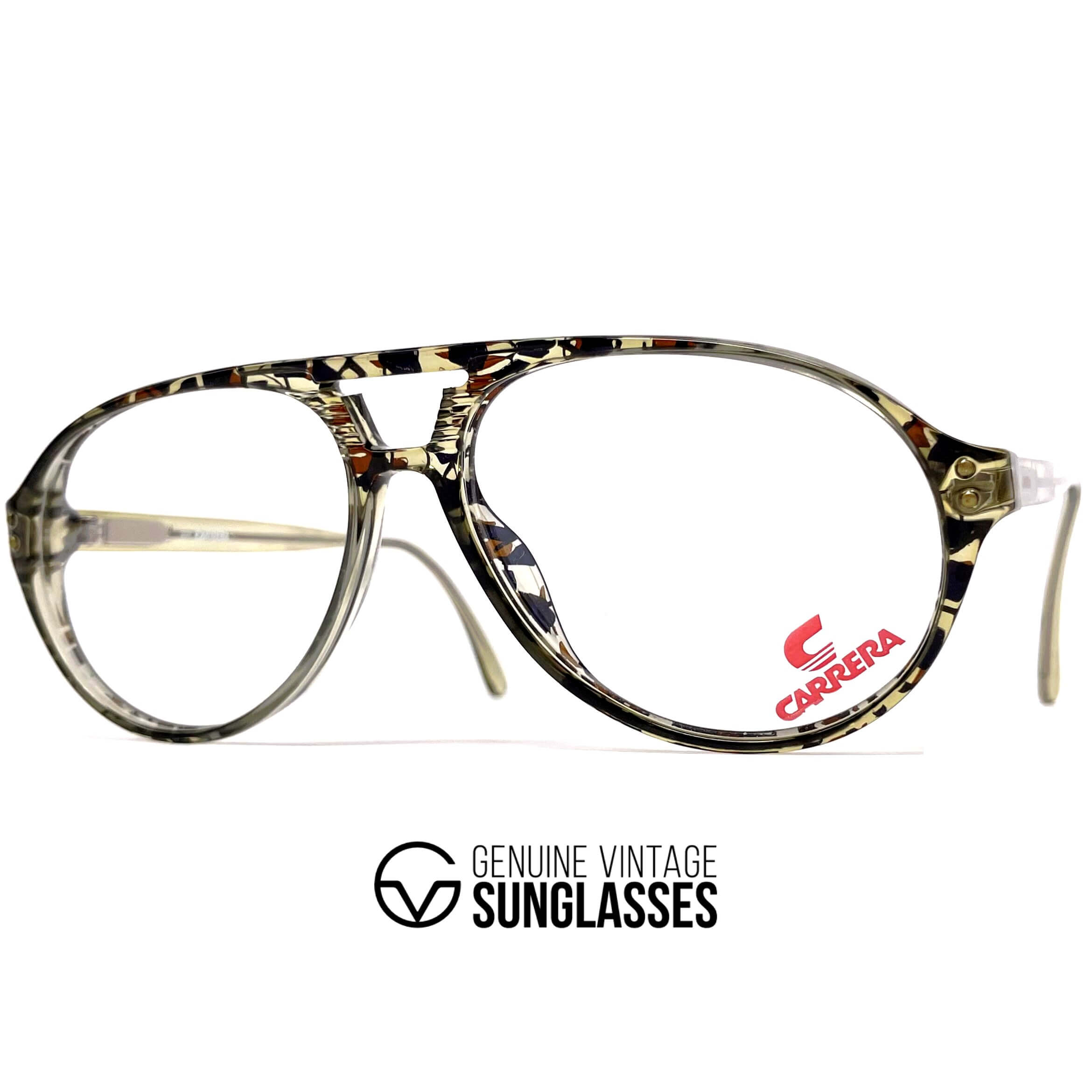 Vintage CARRERA 5747 marbled aviator designer glasses frames