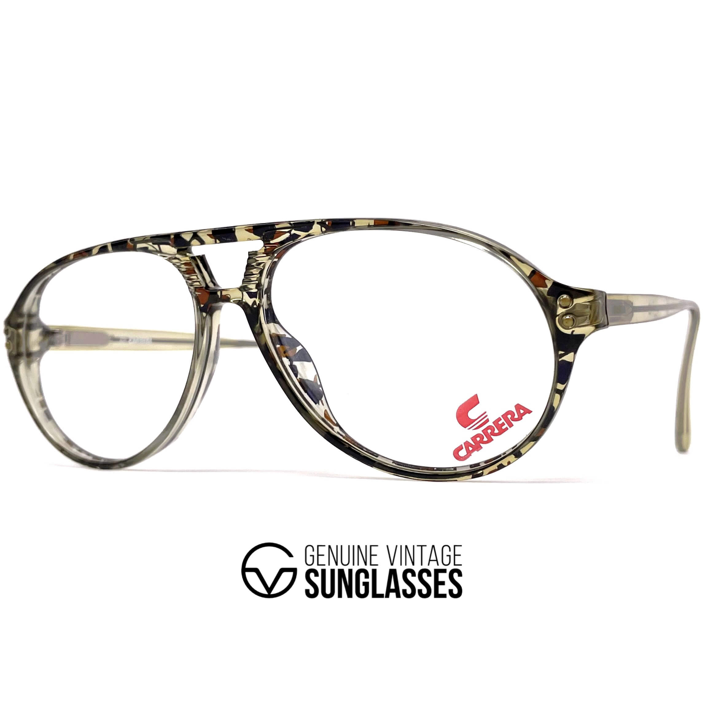 Vintage CARRERA 5747 marbled aviator designer glasses frames