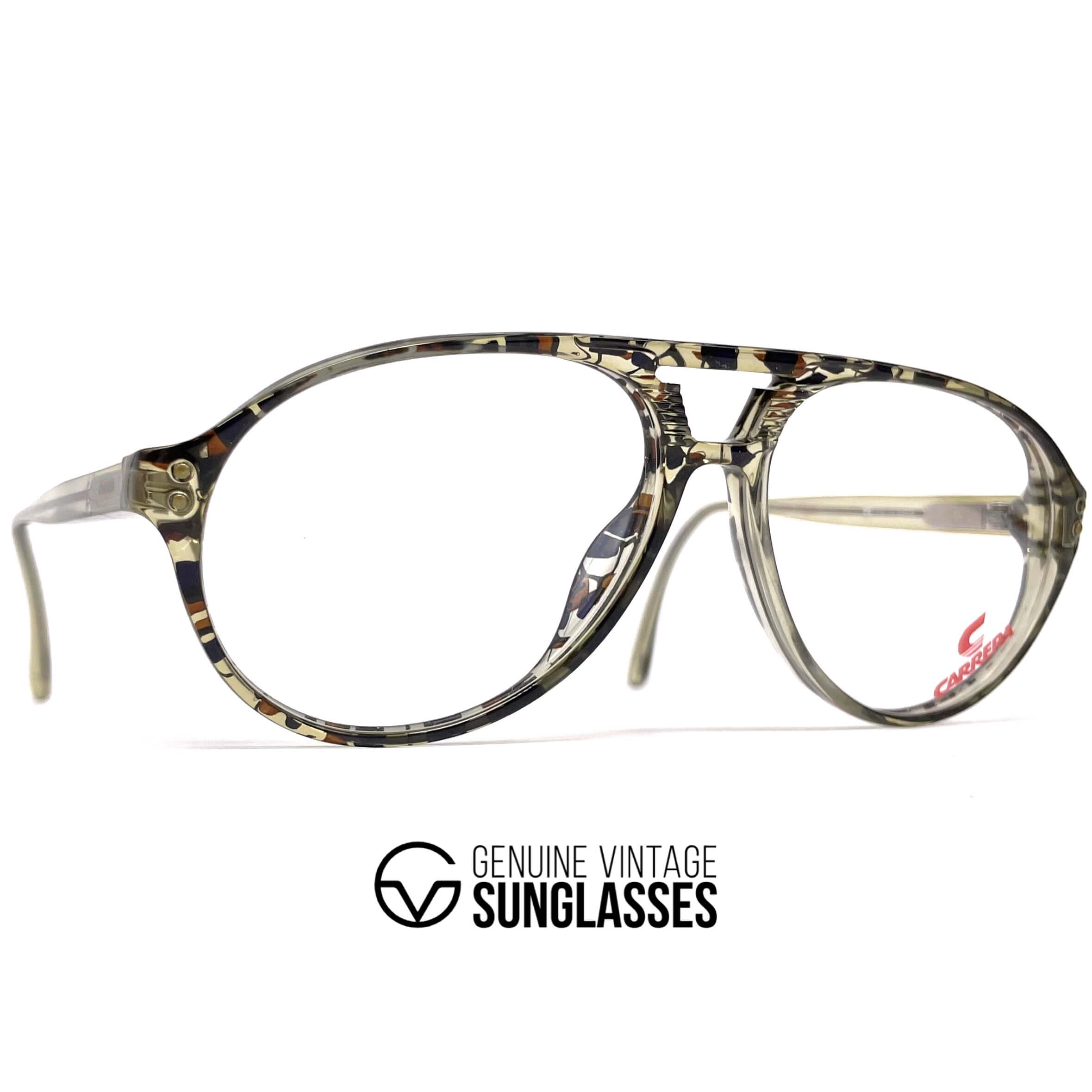 Vintage CARRERA 5747 marbled aviator designer glasses frames