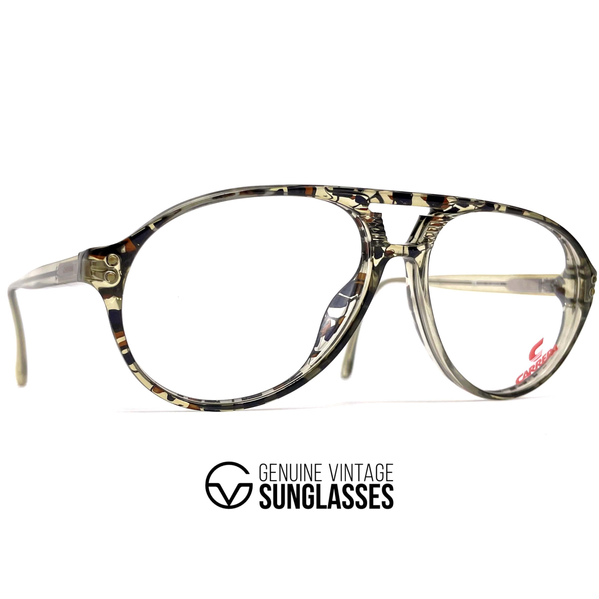 Vintage CARRERA 5747 marbled aviator designer glasses frames