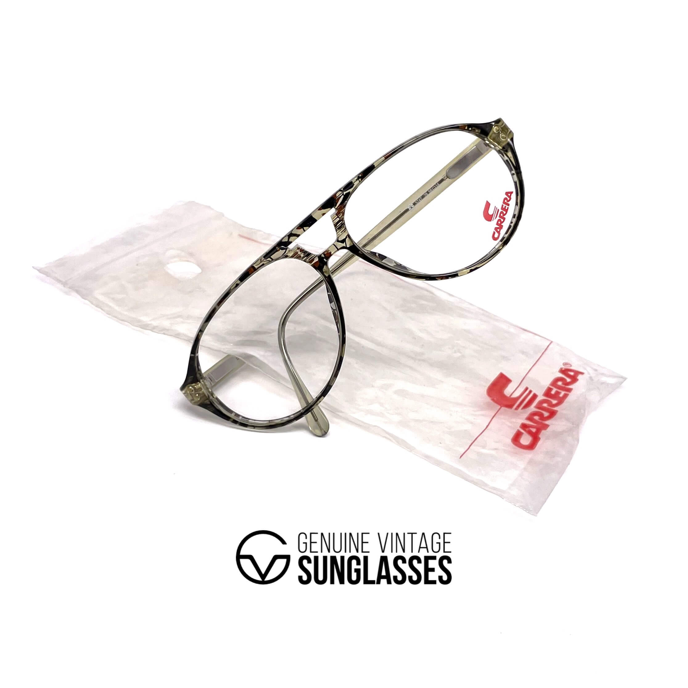 Vintage CARRERA 5747 marbled aviator designer glasses frames
