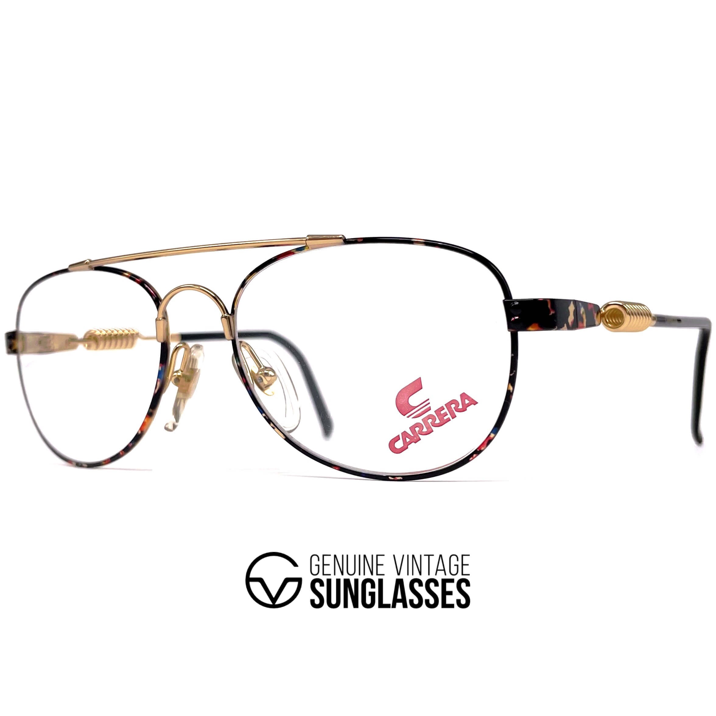 Vintage CARRERA 5742 rare gold coil springs glasses frames