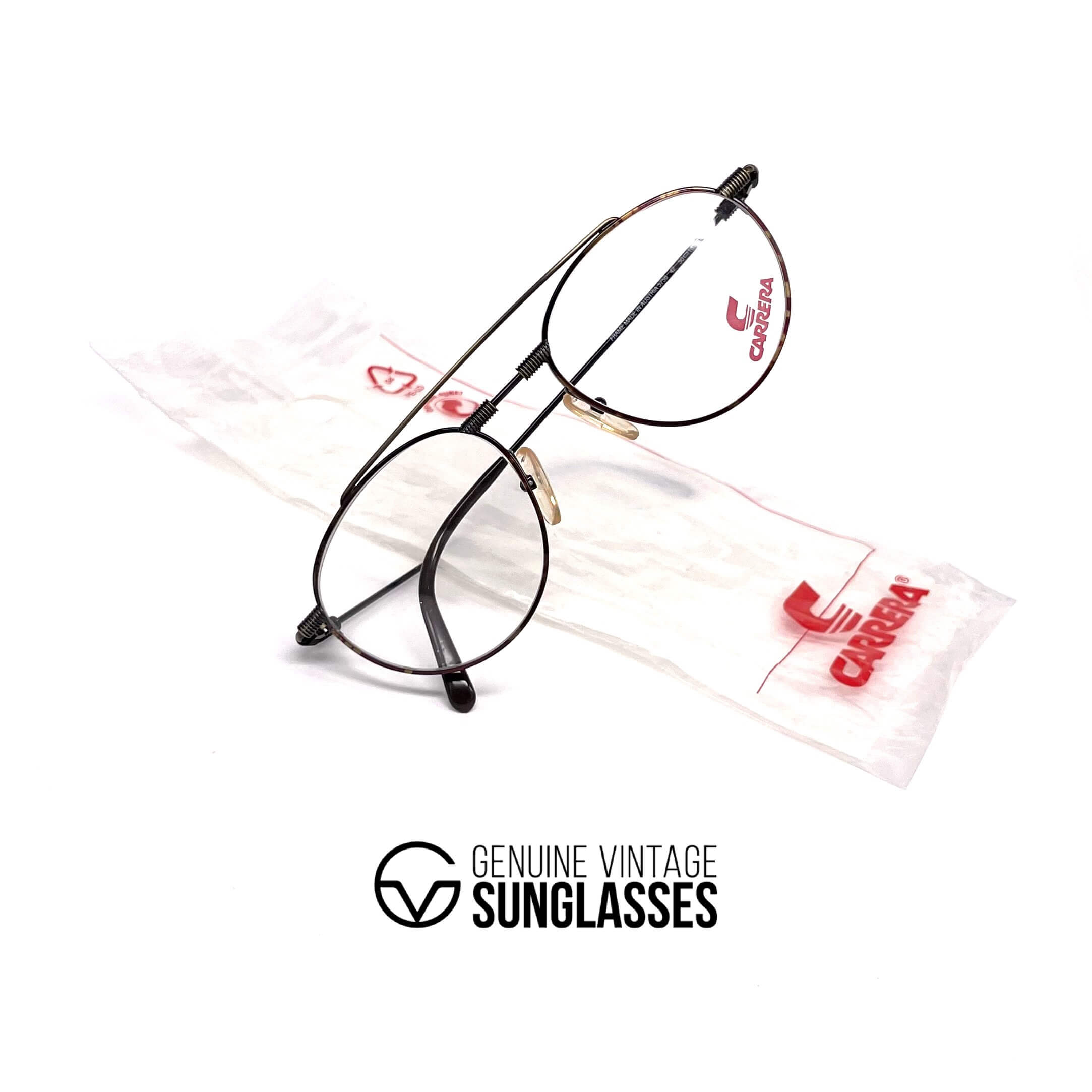 Vintage CARRERA 5756 rare havana aviatior glasses frames