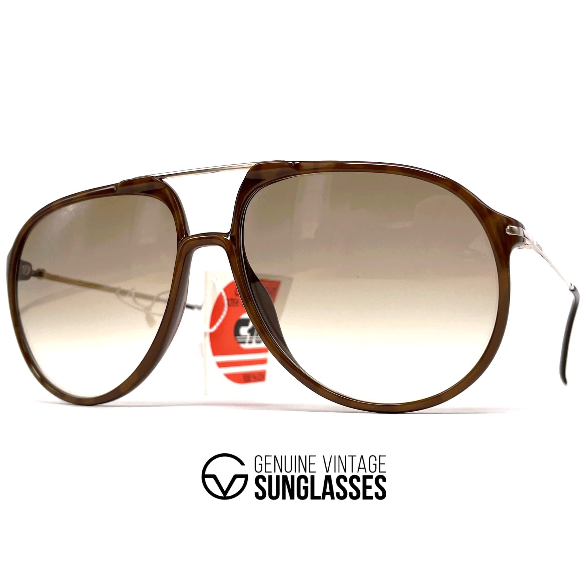 Vintage CARRERA 5327 root wood XL designer sunglasses