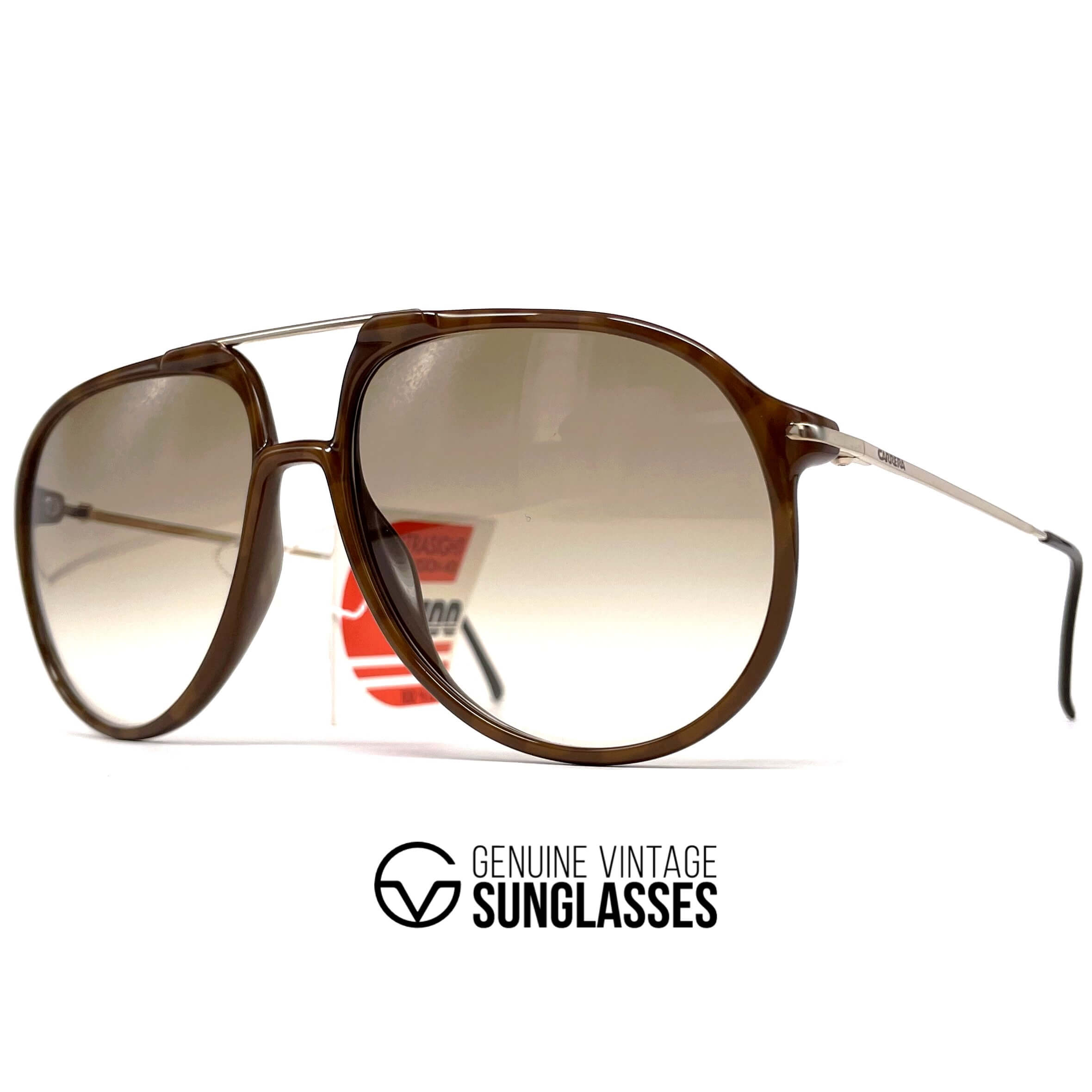 Vintage CARRERA 5327 root wood XL designer sunglasses