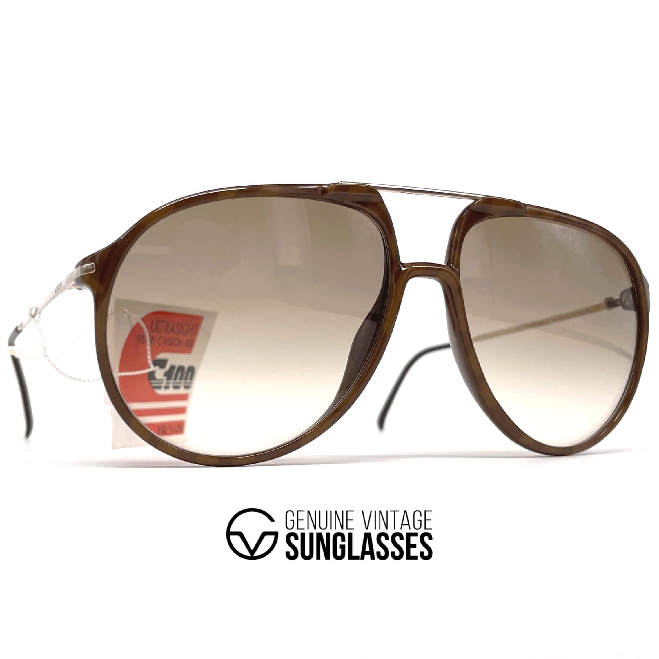 Vintage CARRERA 5327 root wood XL designer sunglasses