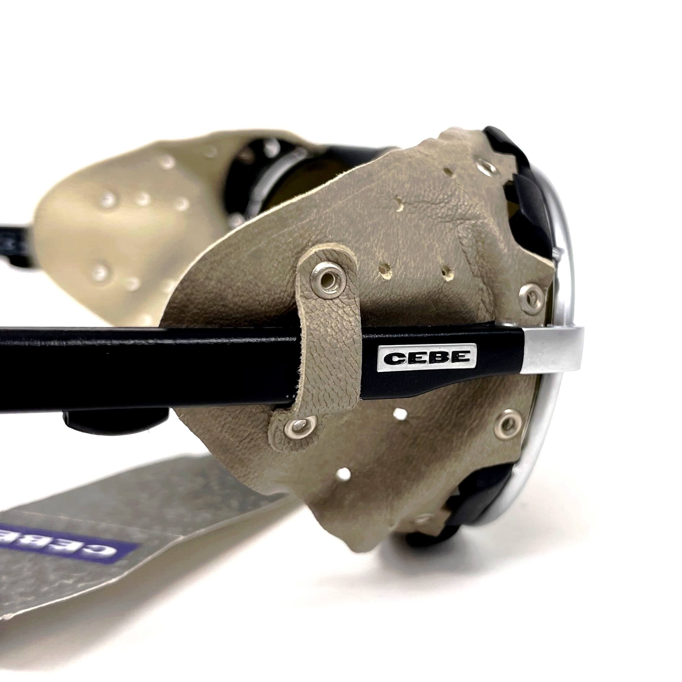 Vintage CEBE 485 Walter Cecchinel grey leather mineral glacier sunglasses