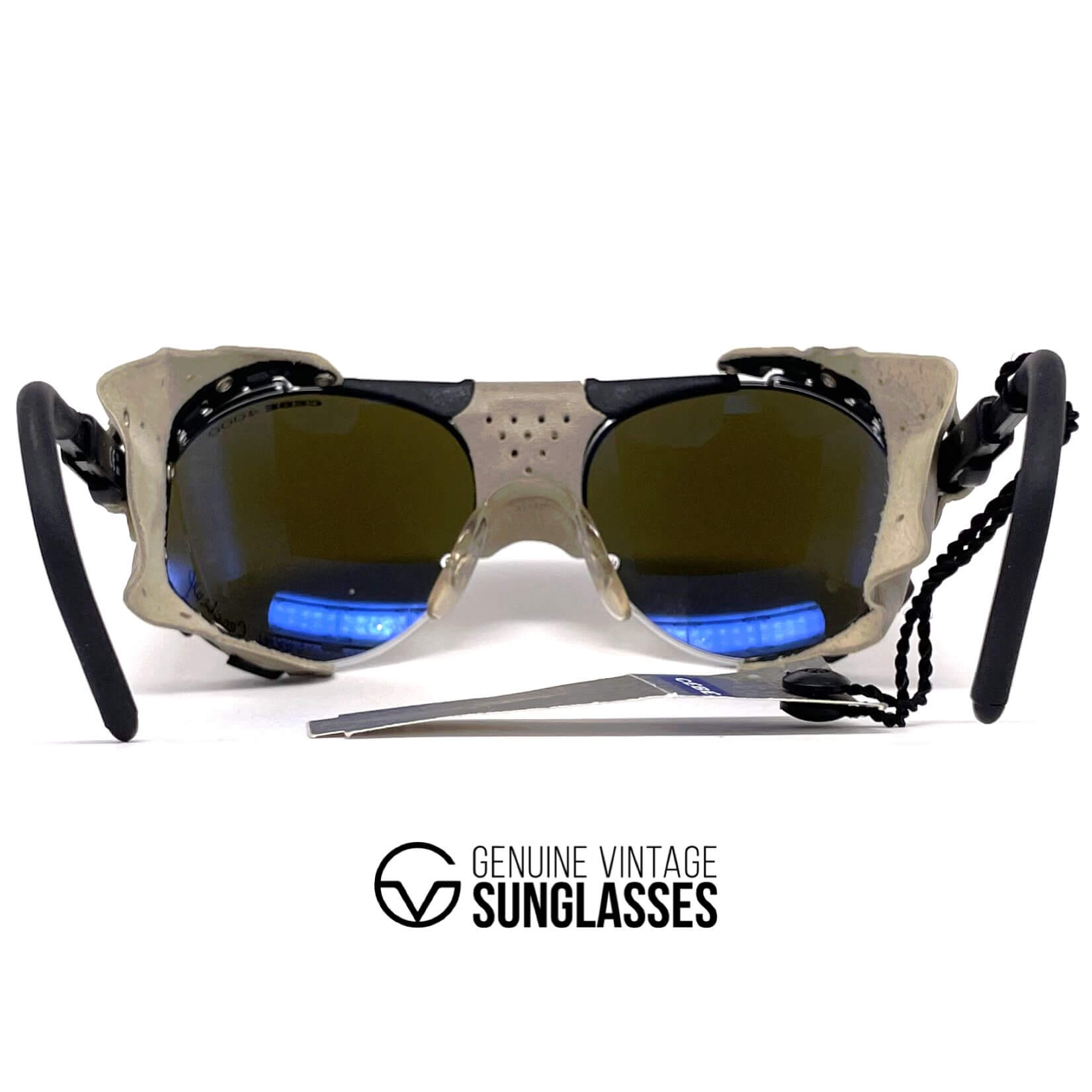 Vintage CEBE 485 Walter Cecchinel grey leather mineral glacier sunglasses