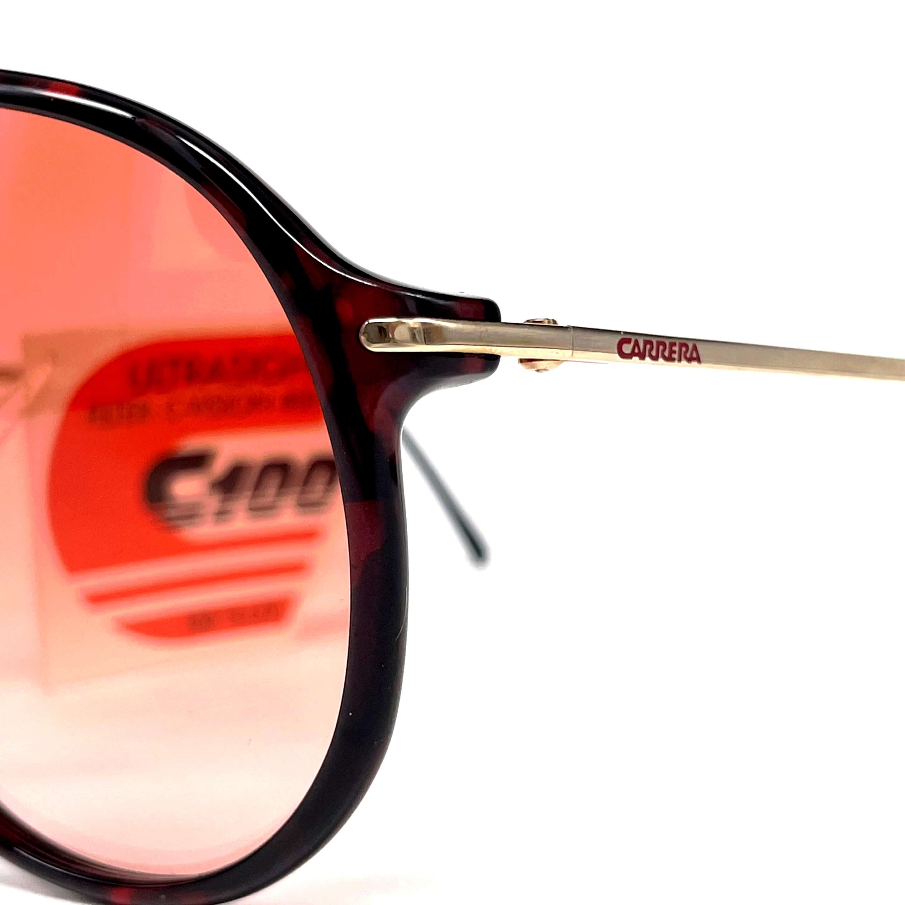 Vintage CARRERA 5327 red havana XL designer sunglasses