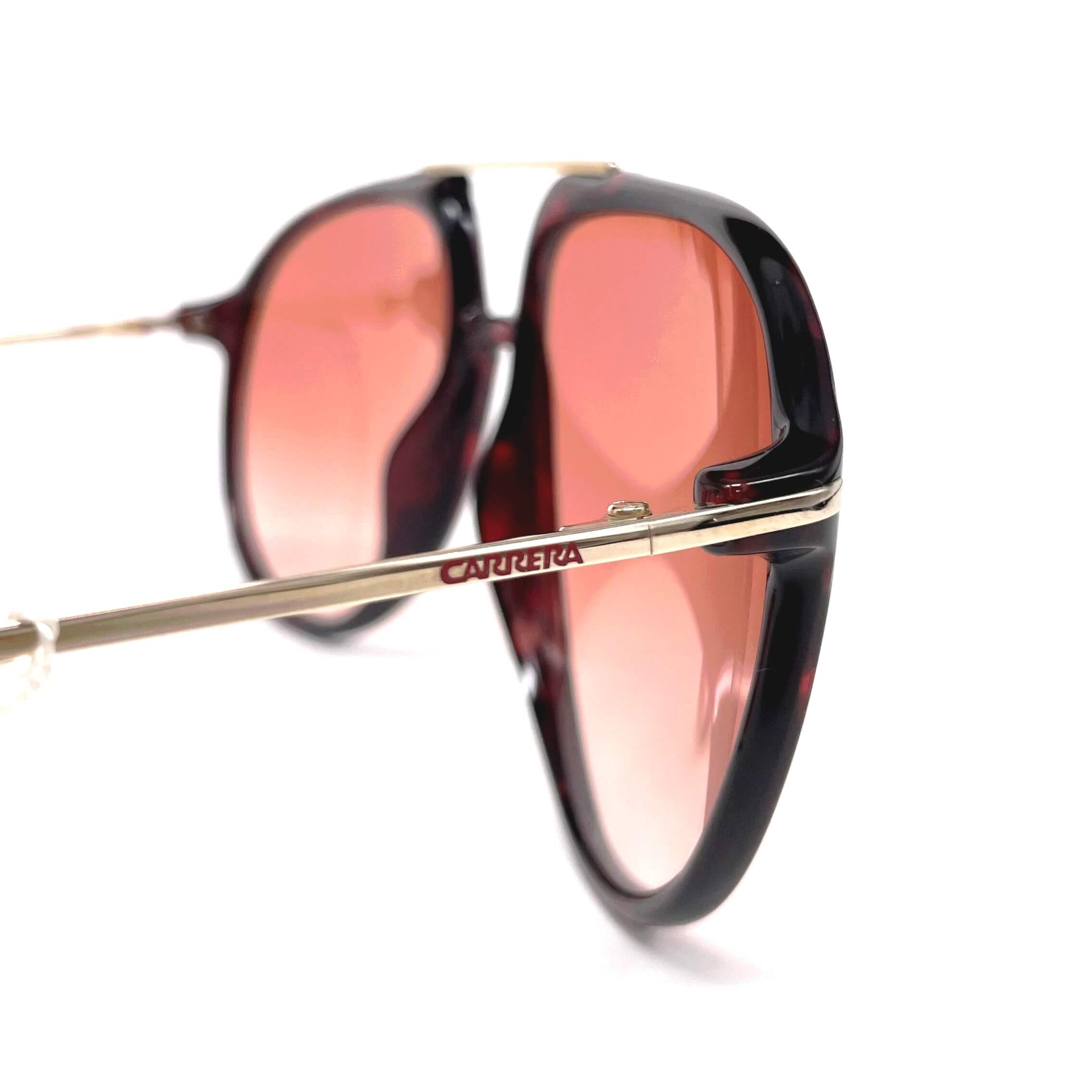 Vintage CARRERA 5327 red havana XL designer sunglasses