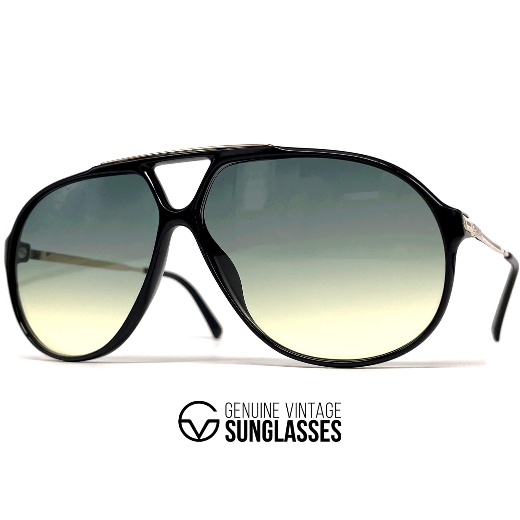 Vintage CARRERA 5405 rare black aviator sunglasses