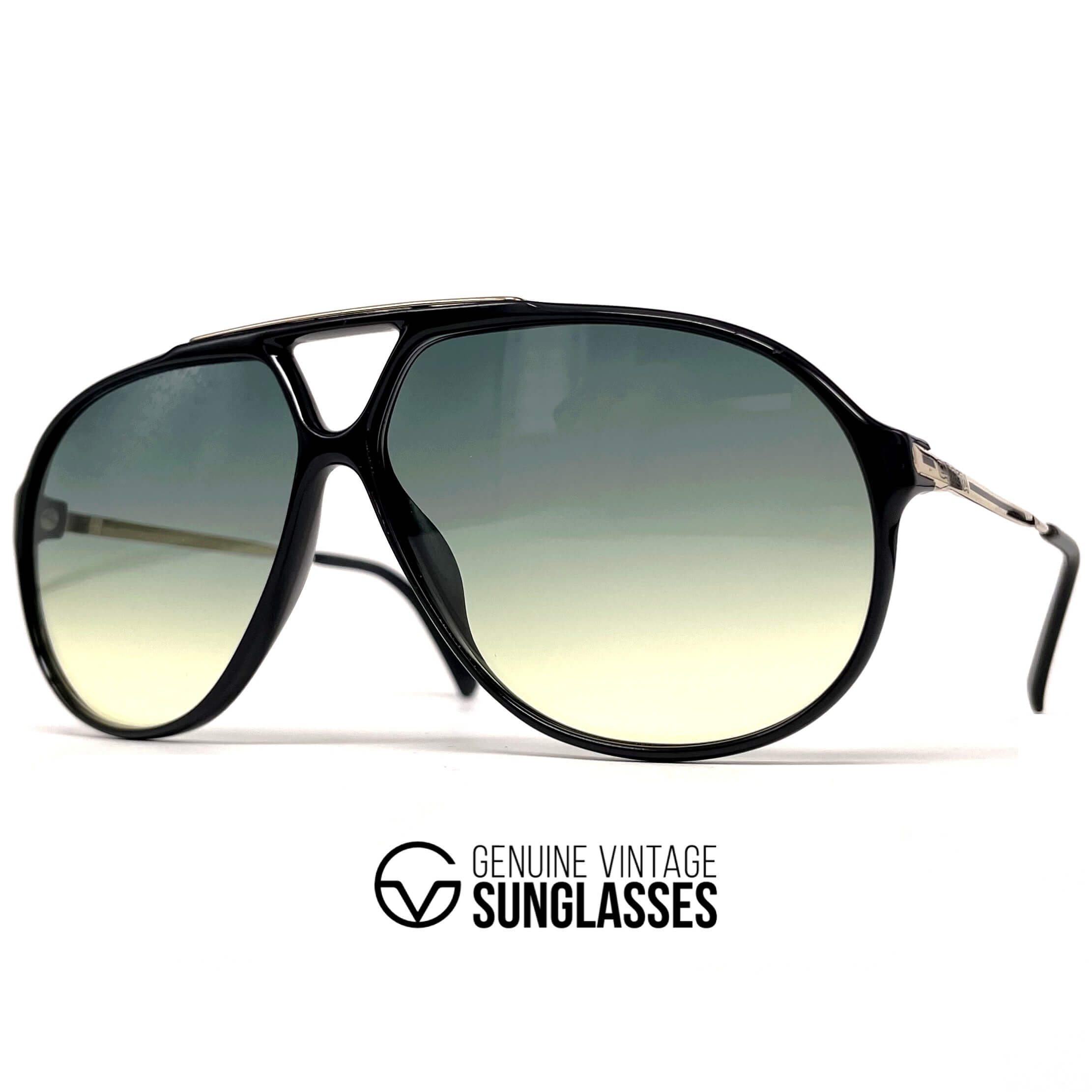 Vintage CARRERA 5405 rare black aviator sunglasses