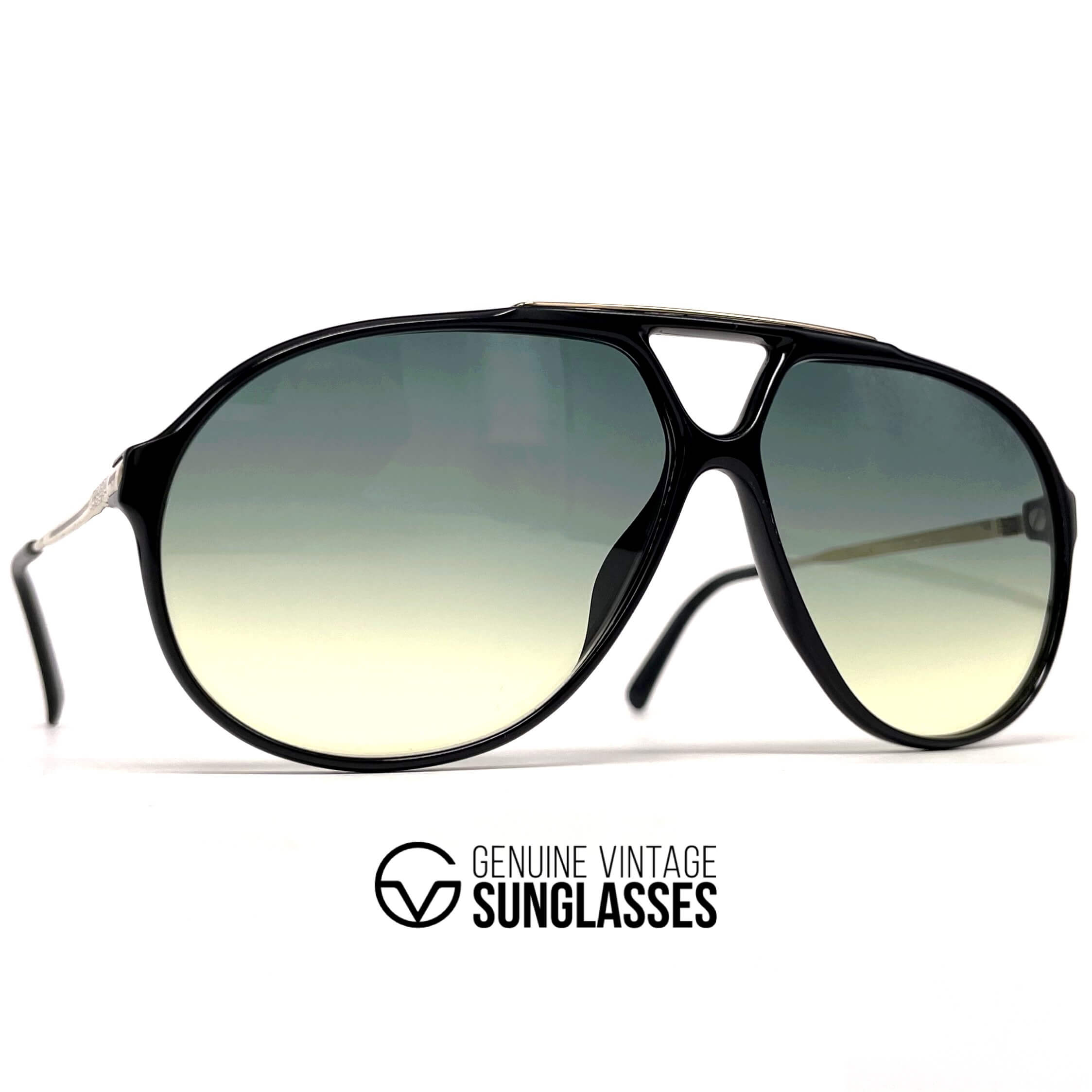 Vintage CARRERA 5405 rare black aviator sunglasses