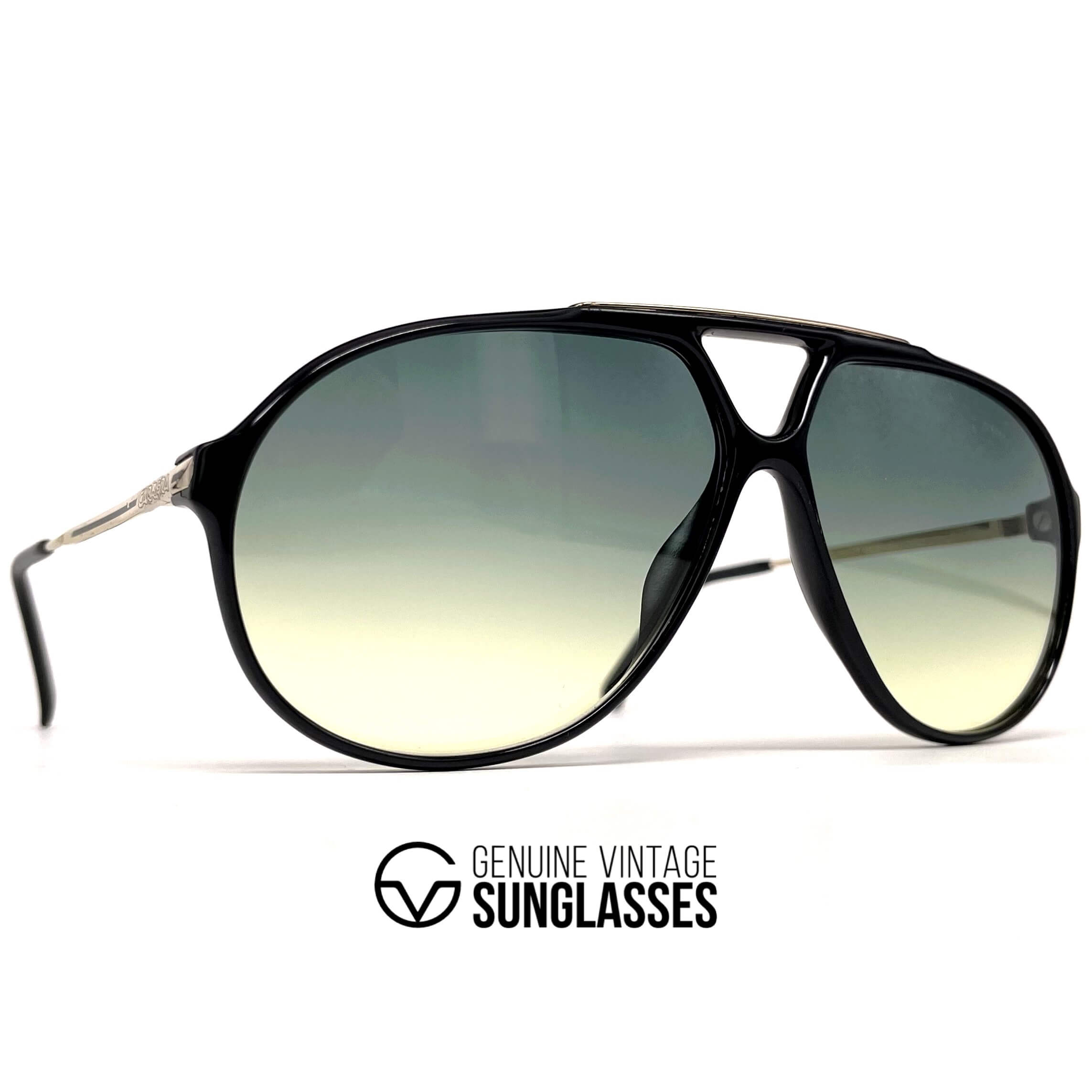Vintage CARRERA 5405 rare black aviator sunglasses