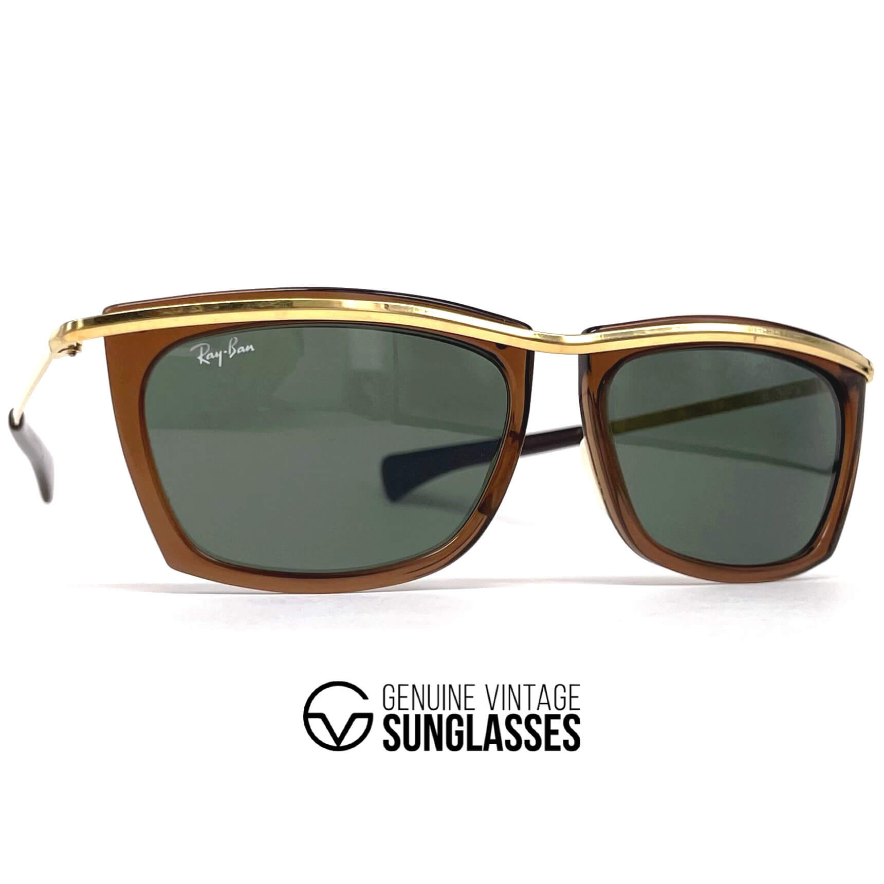 Vintage RAY-BAN Olympian II brown crystal mineral sunglasses