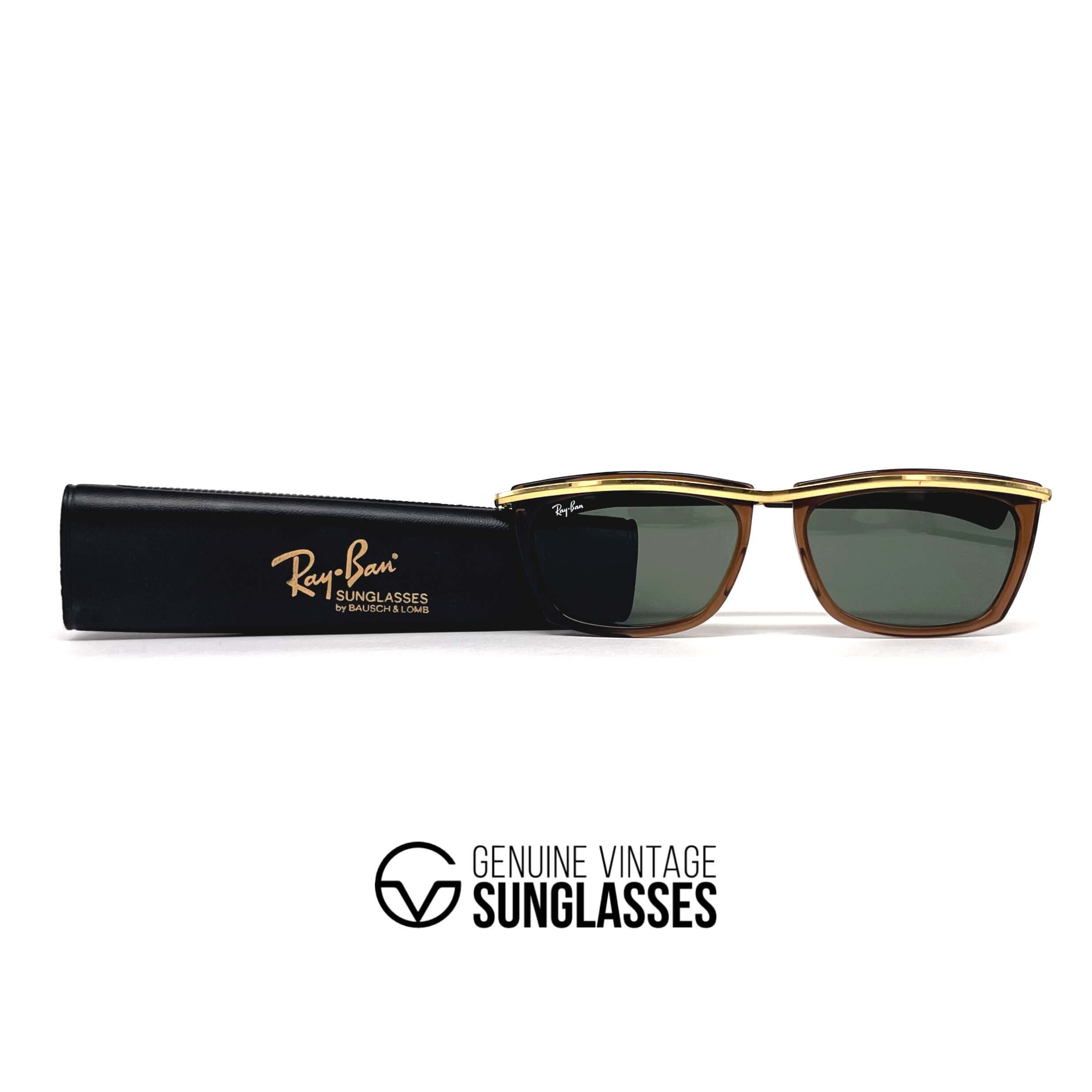 Vintage RAY-BAN Olympian II brown crystal mineral sunglasses