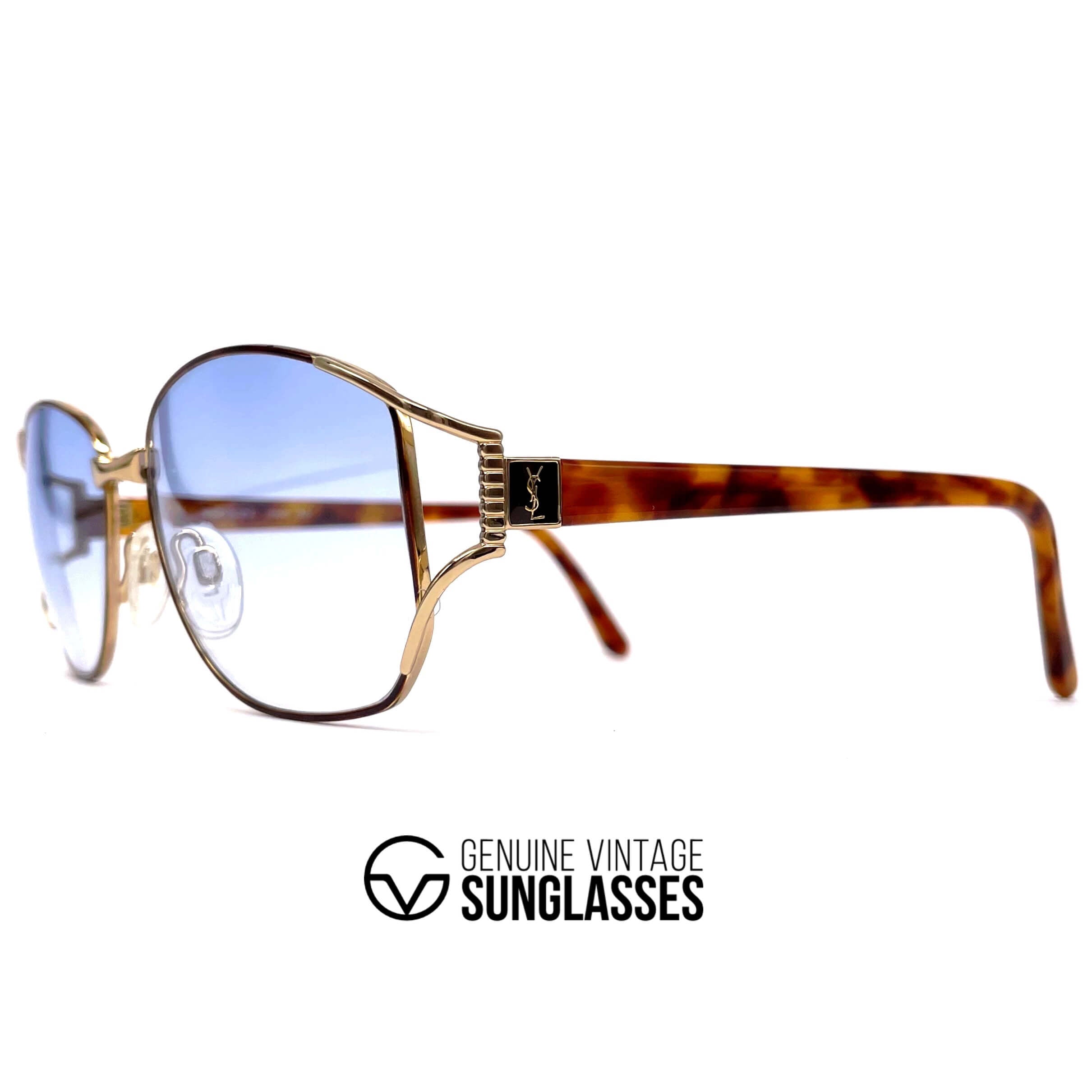 Vintage YVES SAINT LAURENT 4028 gold sunglasses