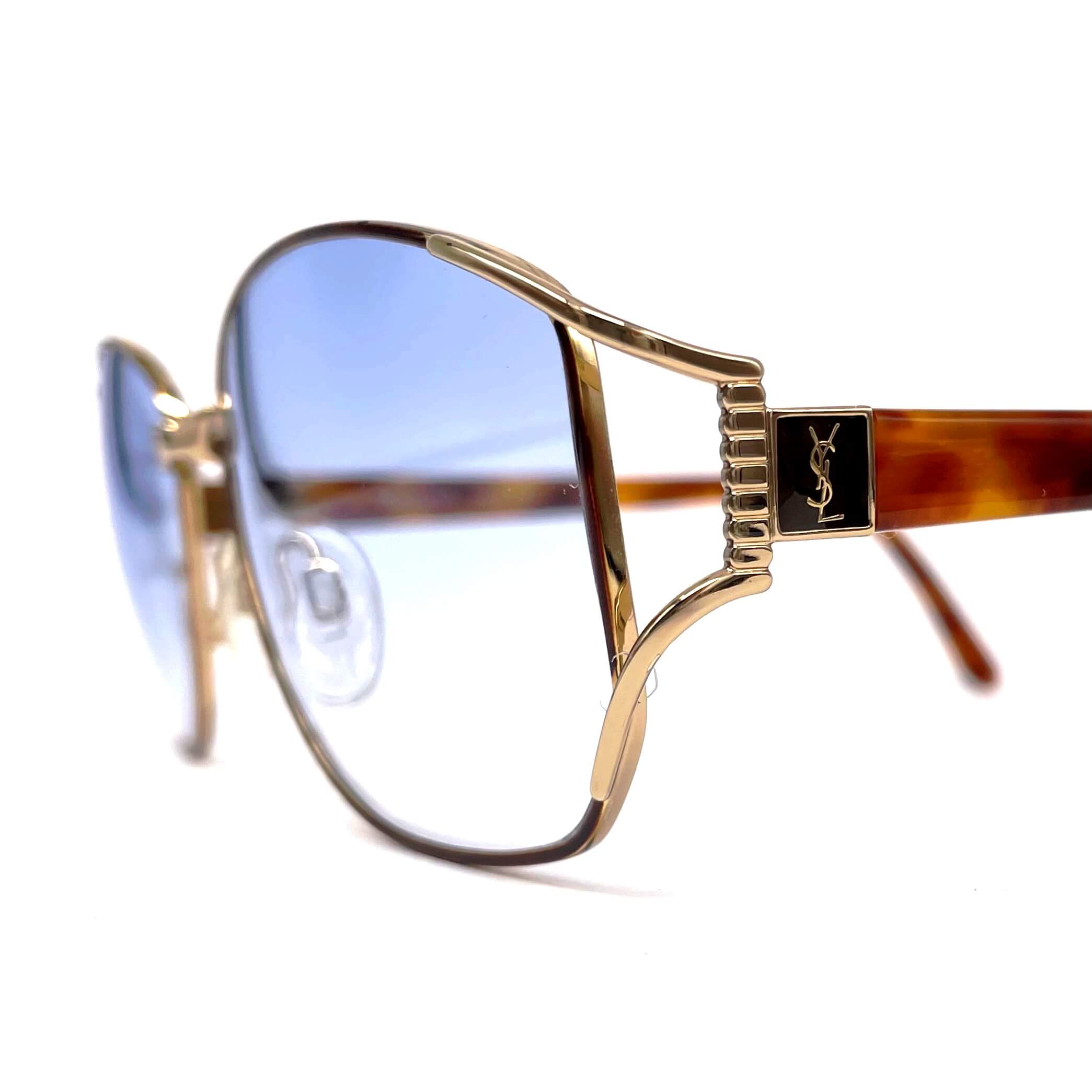 Vintage YVES SAINT LAURENT 4028 gold sunglasses