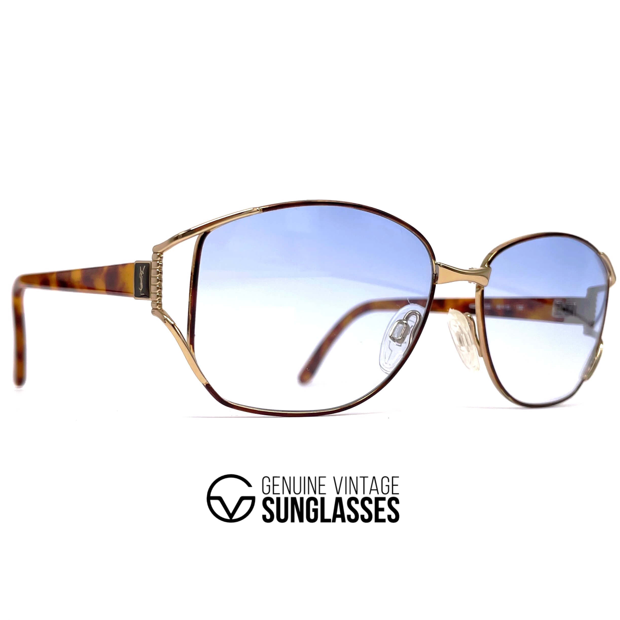 Vintage YVES SAINT LAURENT 4028 gold sunglasses